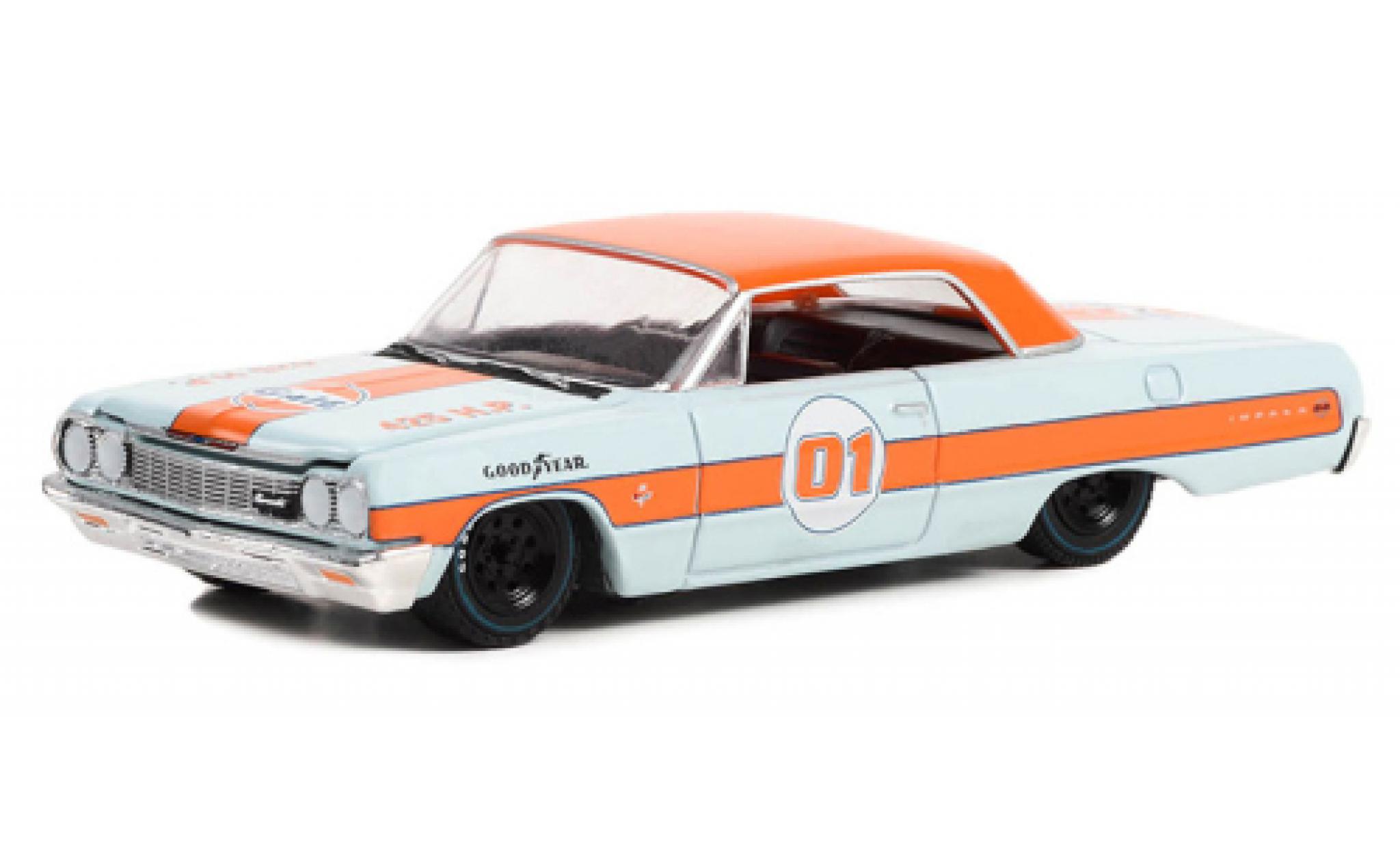 Chevrolet Impala 1/64 Greenlight SS Gulf 1964 diecast model cars