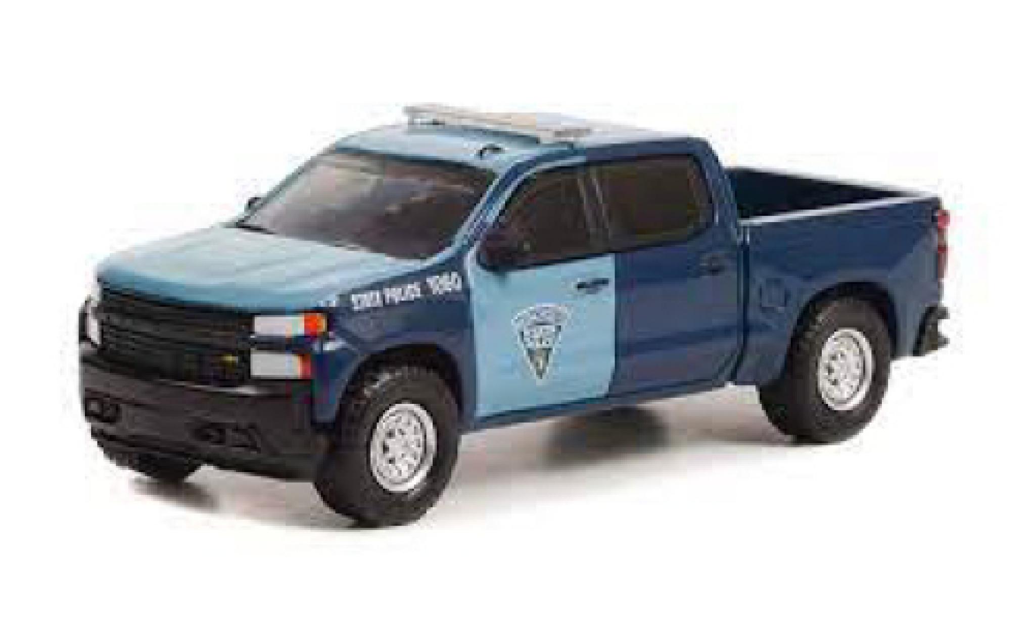 Chevrolet Silverado 1/64 Greenlight Massachusetts State Police 2021 diecast model cars