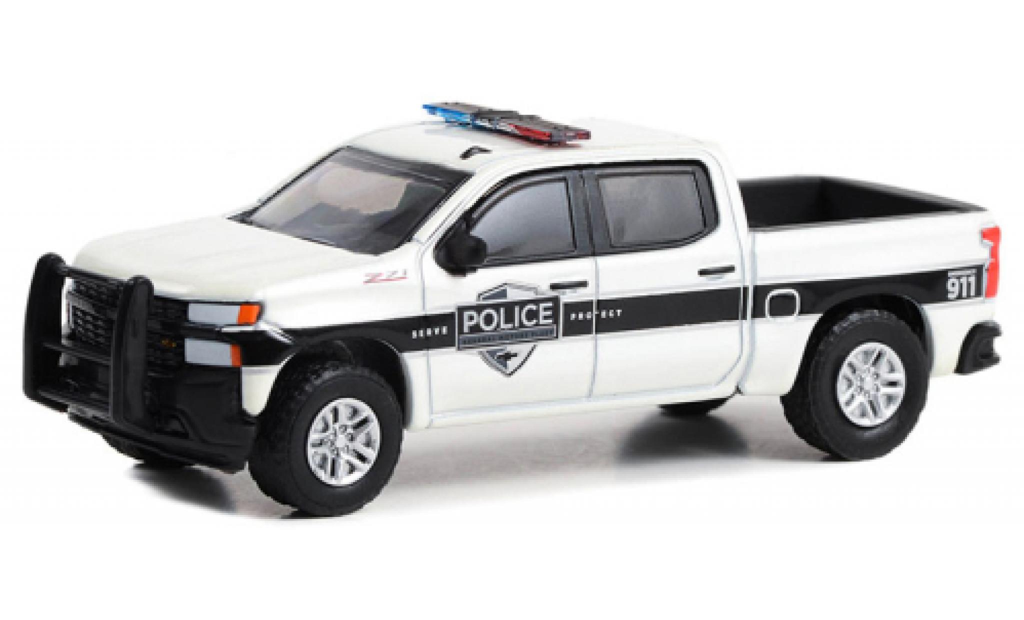 Chevrolet Silverado 1/64 Greenlight SSV General Moteurs Fleet Police 2022 diecast model cars