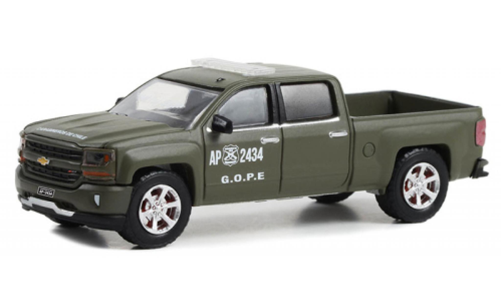 Chevrolet Silverado 1/64 Greenlight Z71 Carabineros de Chile 2018 diecast model cars