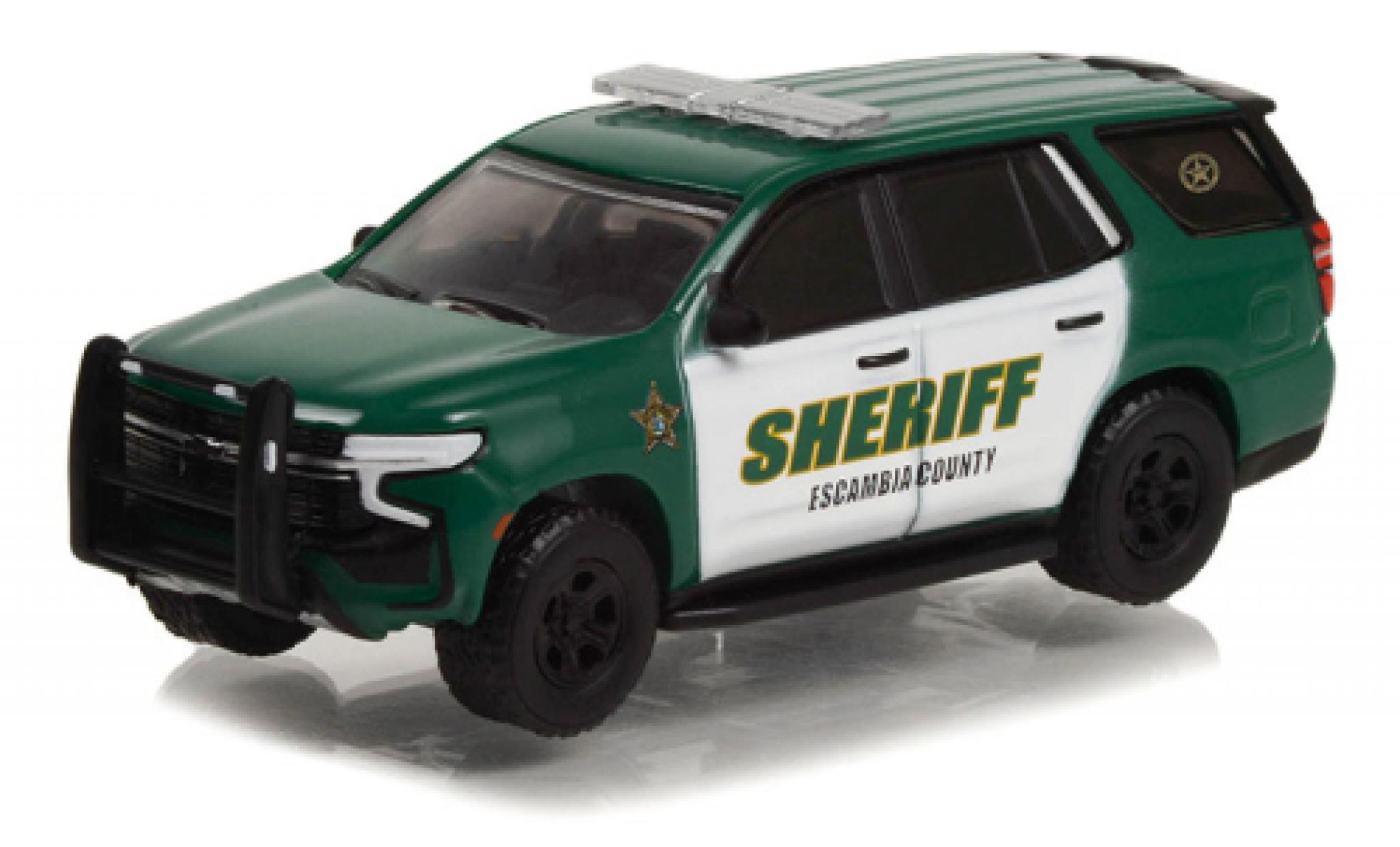 Chevrolet Tahoe 1/64 Greenlight Police Pursuit Vehicle Escambia County Sheriff 2021 diecast model cars