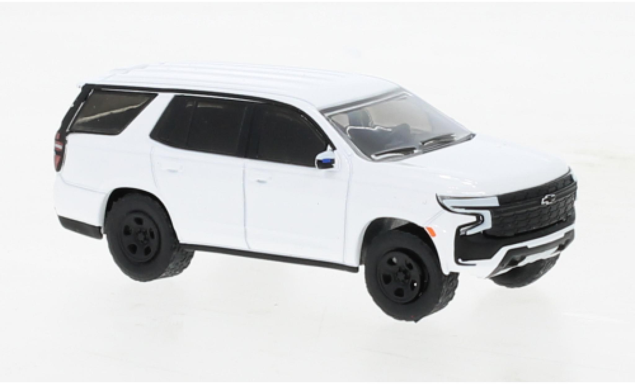 Chevrolet Tahoe 1/64 Greenlight Police Pursuit Vehicle white 2022 diecast model cars