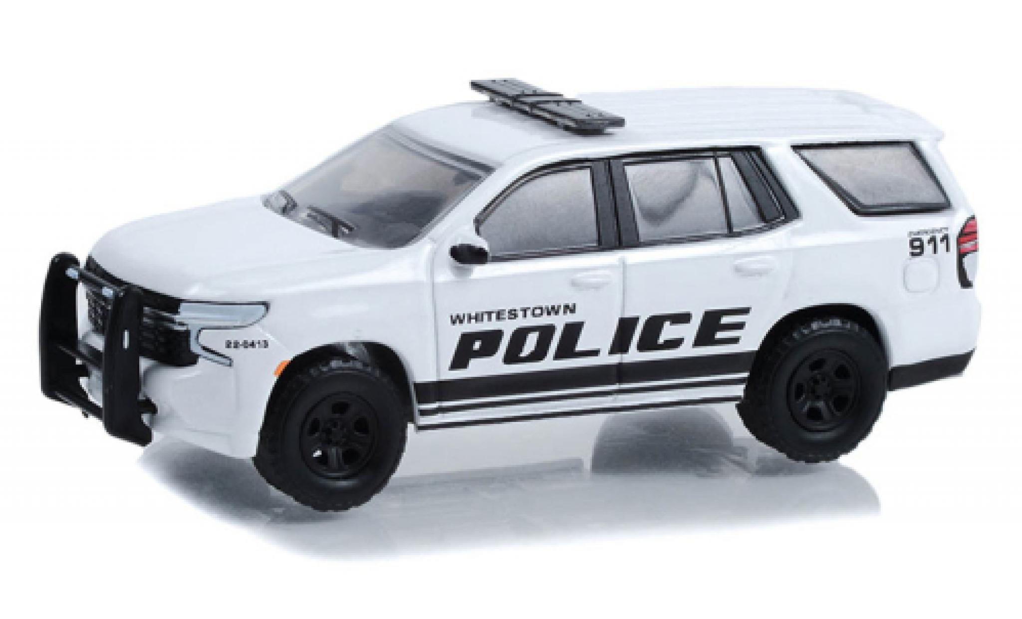 Chevrolet Tahoe 1/64 Greenlight Police Pursuit Vehicle Whitestown Metroplotitan Police Department 2022 diecast model cars