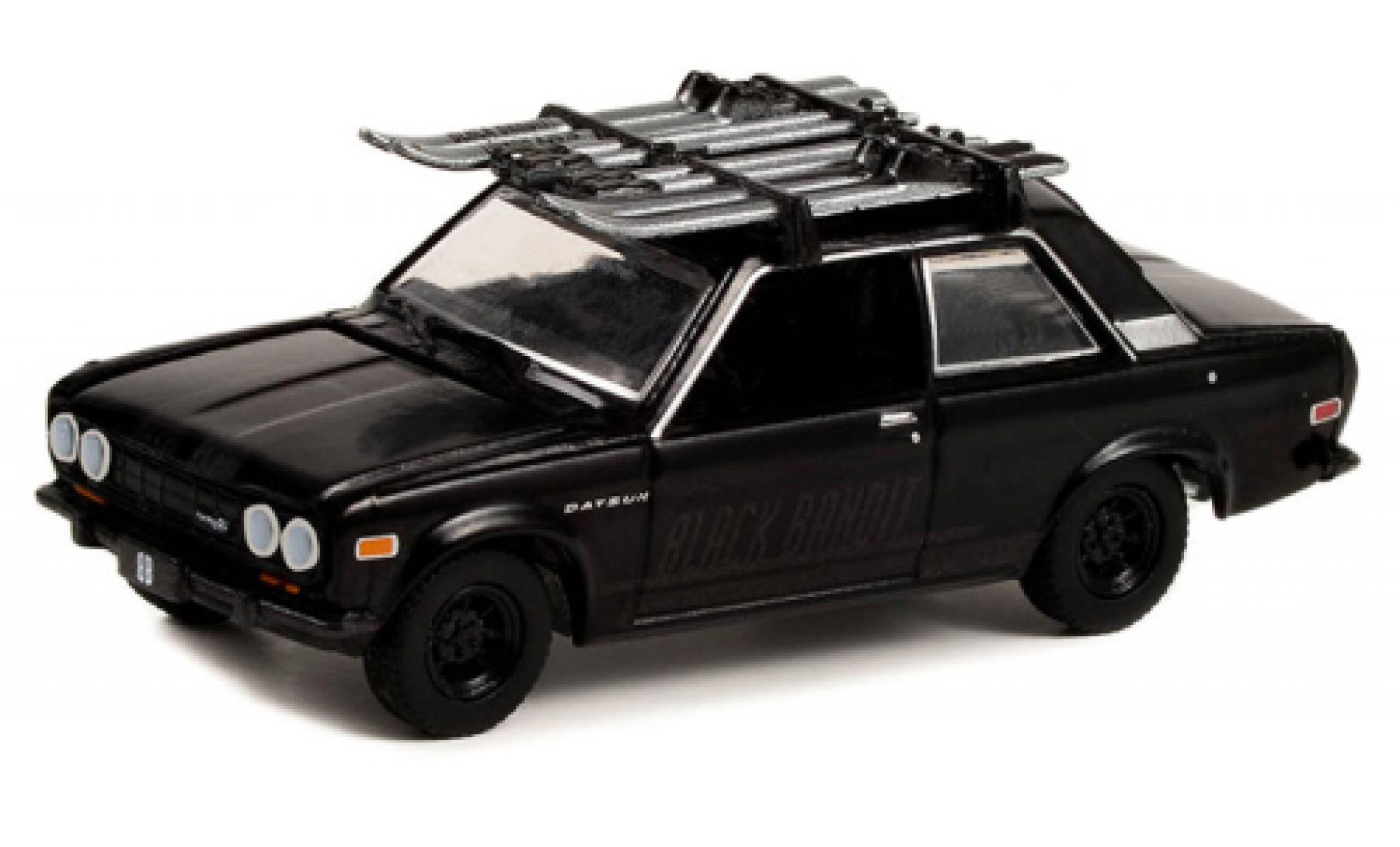 Datsun 510 1/64 Greenlight black 1971 diecast model cars