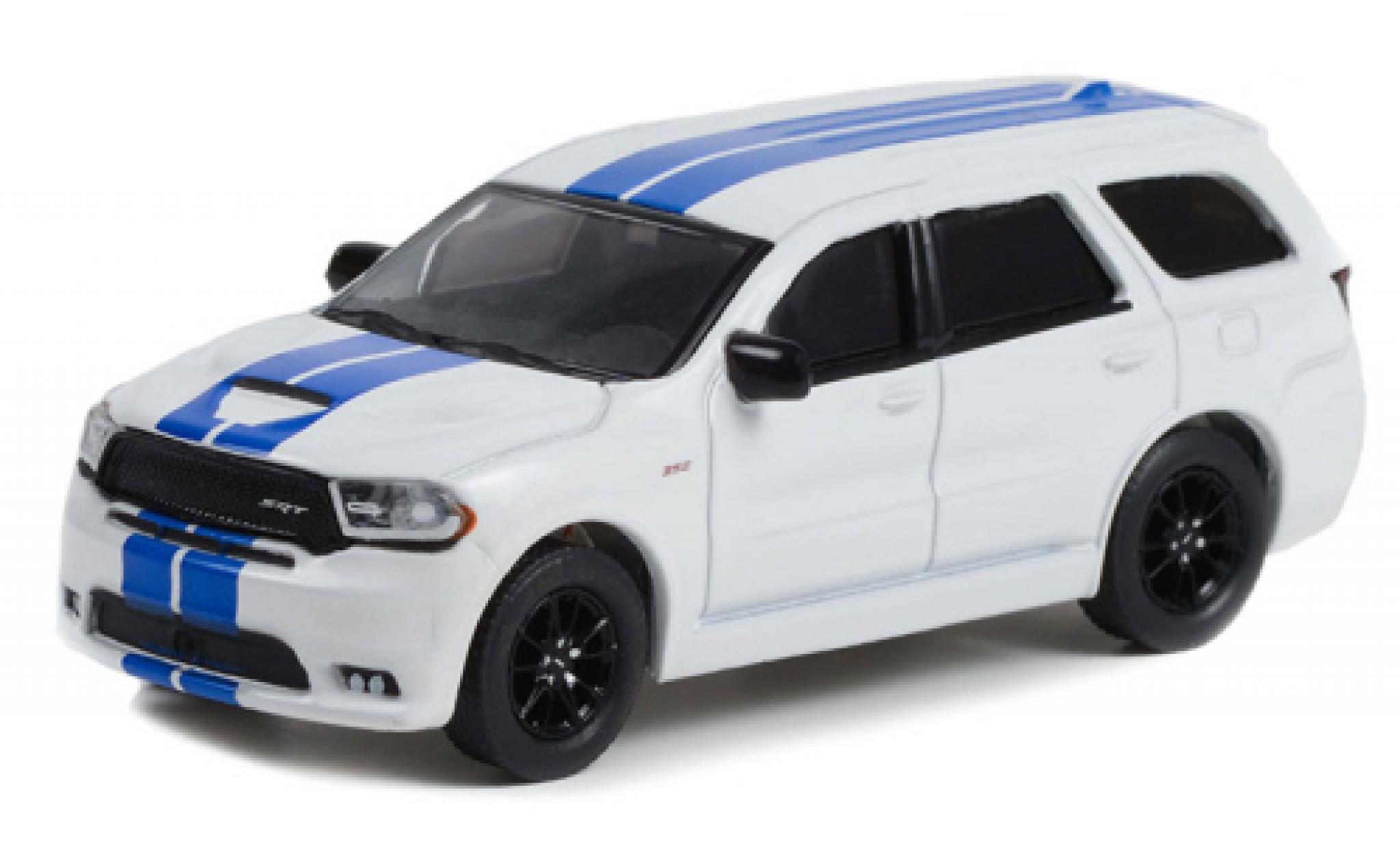 Dodge Durango 1/64 Greenlight SRT white/blue 2019 diecast model cars