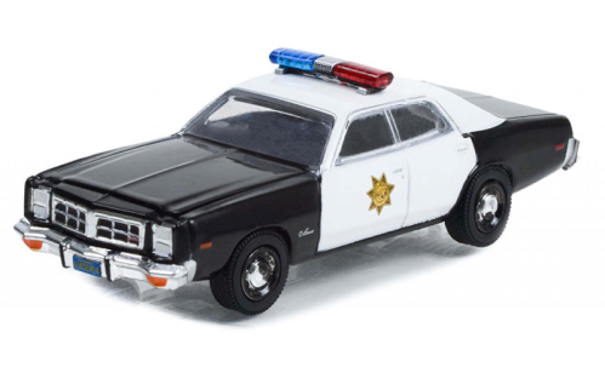 Dodge Monaco 1/64 Greenlight black/white Fall Guy Stuntman Association 1977 diecast model cars