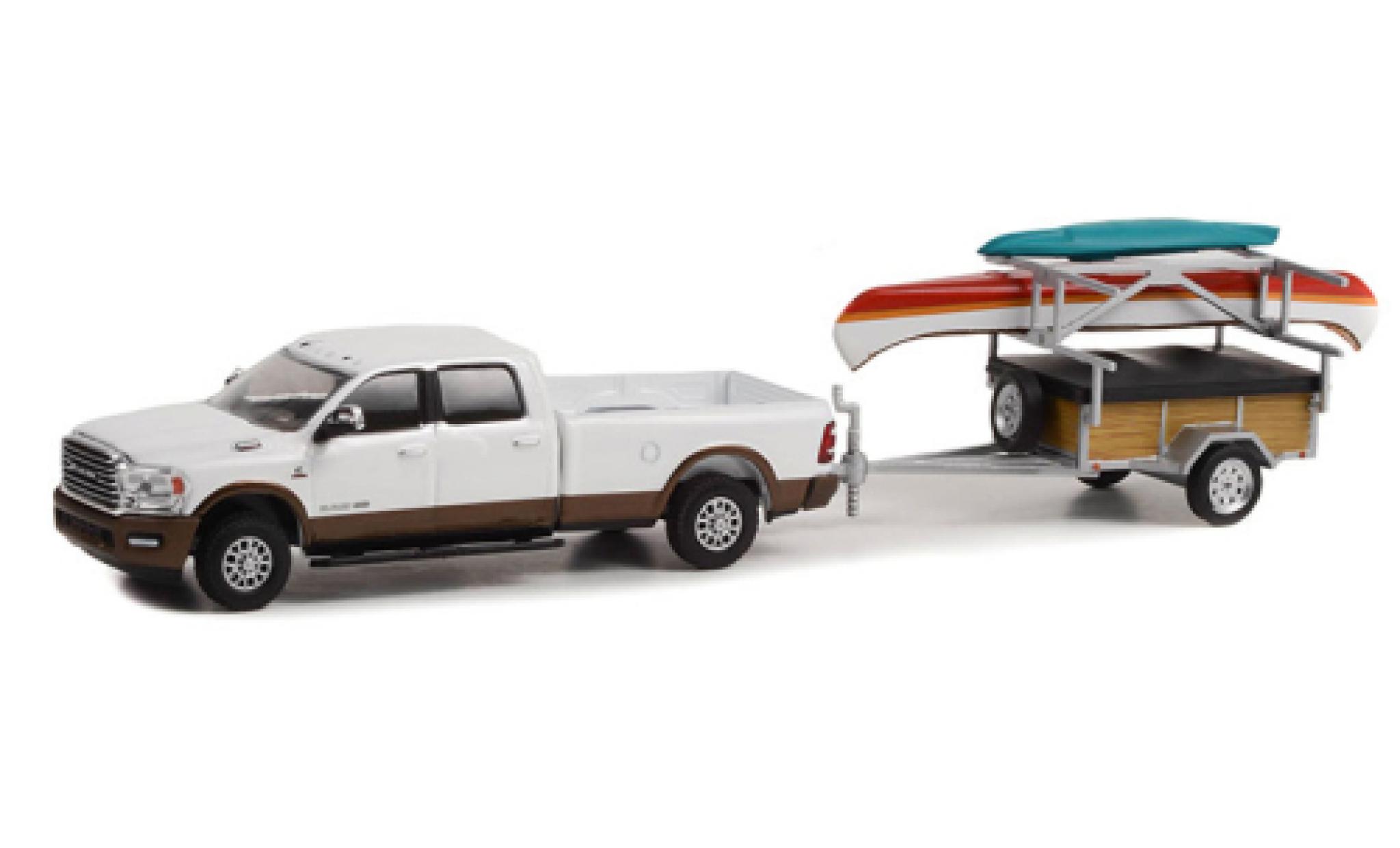 Dodge RAM 1/64 Greenlight 2500 limited Longhorn white 2022 diecast model cars