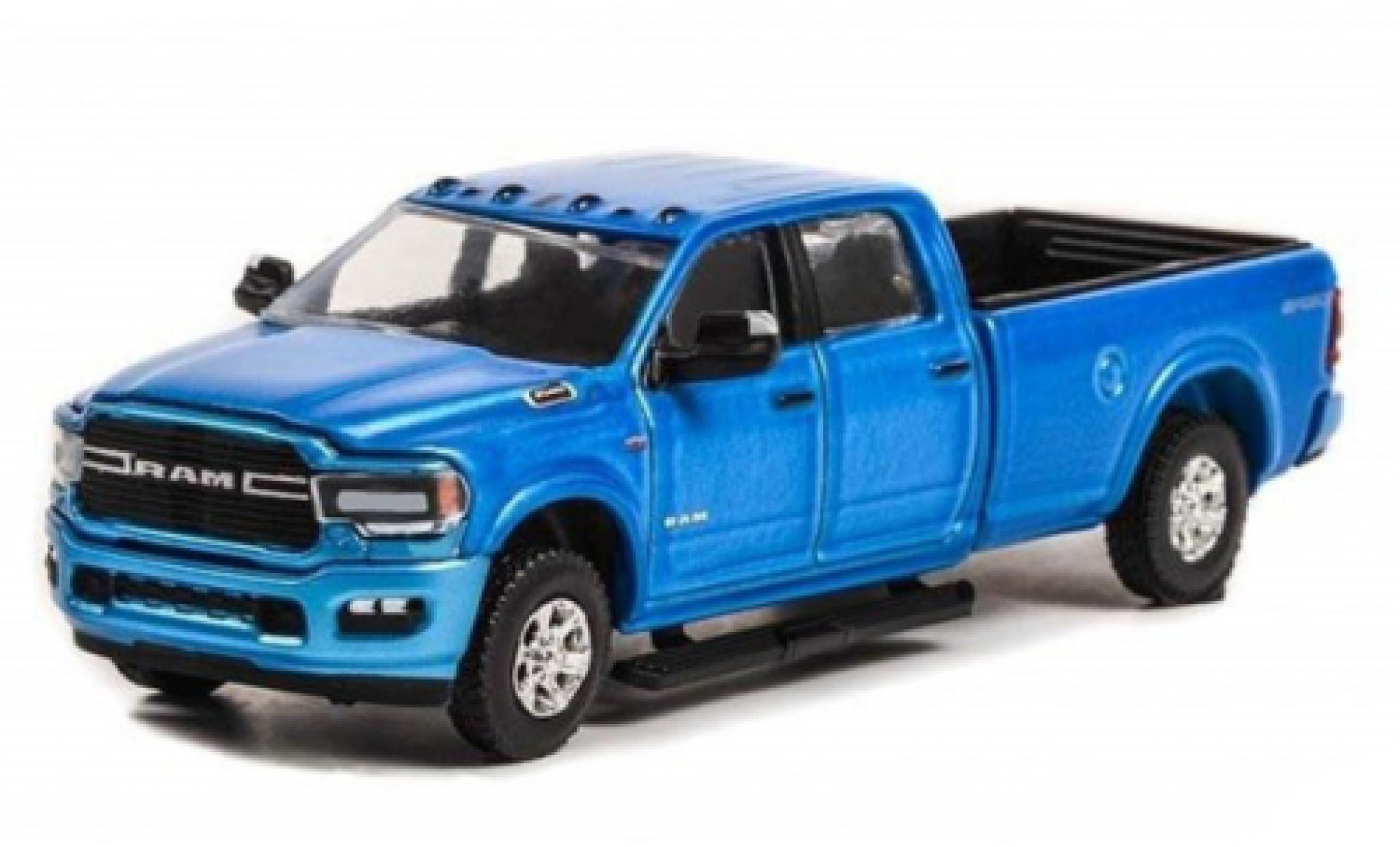 RAM 3 1/64 Greenlight Dodge 500 Big Horn Sport 4x4 blue 2021 diecast model cars
