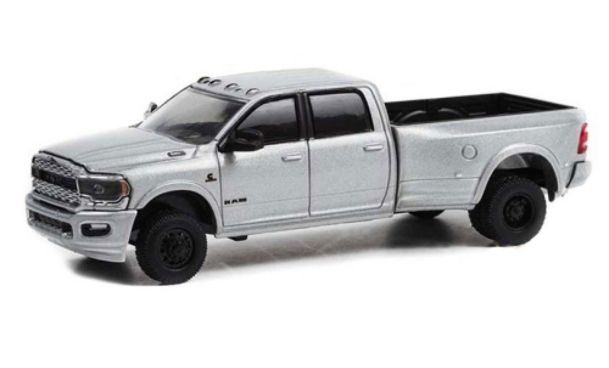 RAM 3 1/64 Greenlight Dodge 500 Dually Night Edition grey 2021 diecast model cars