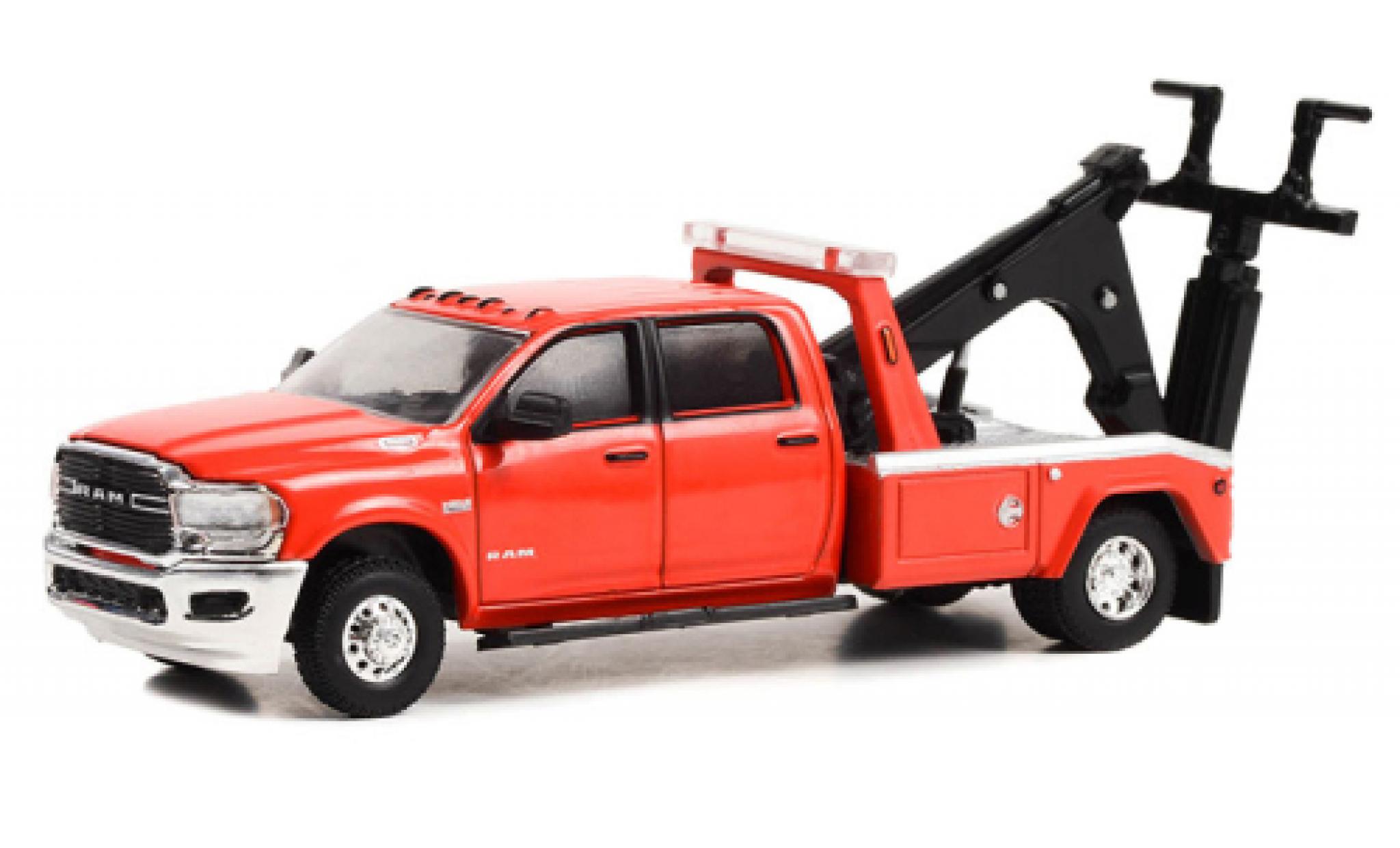 RAM 3 1/64 Greenlight Dodge 500 Dually Wrecker red 2022 diecast model cars