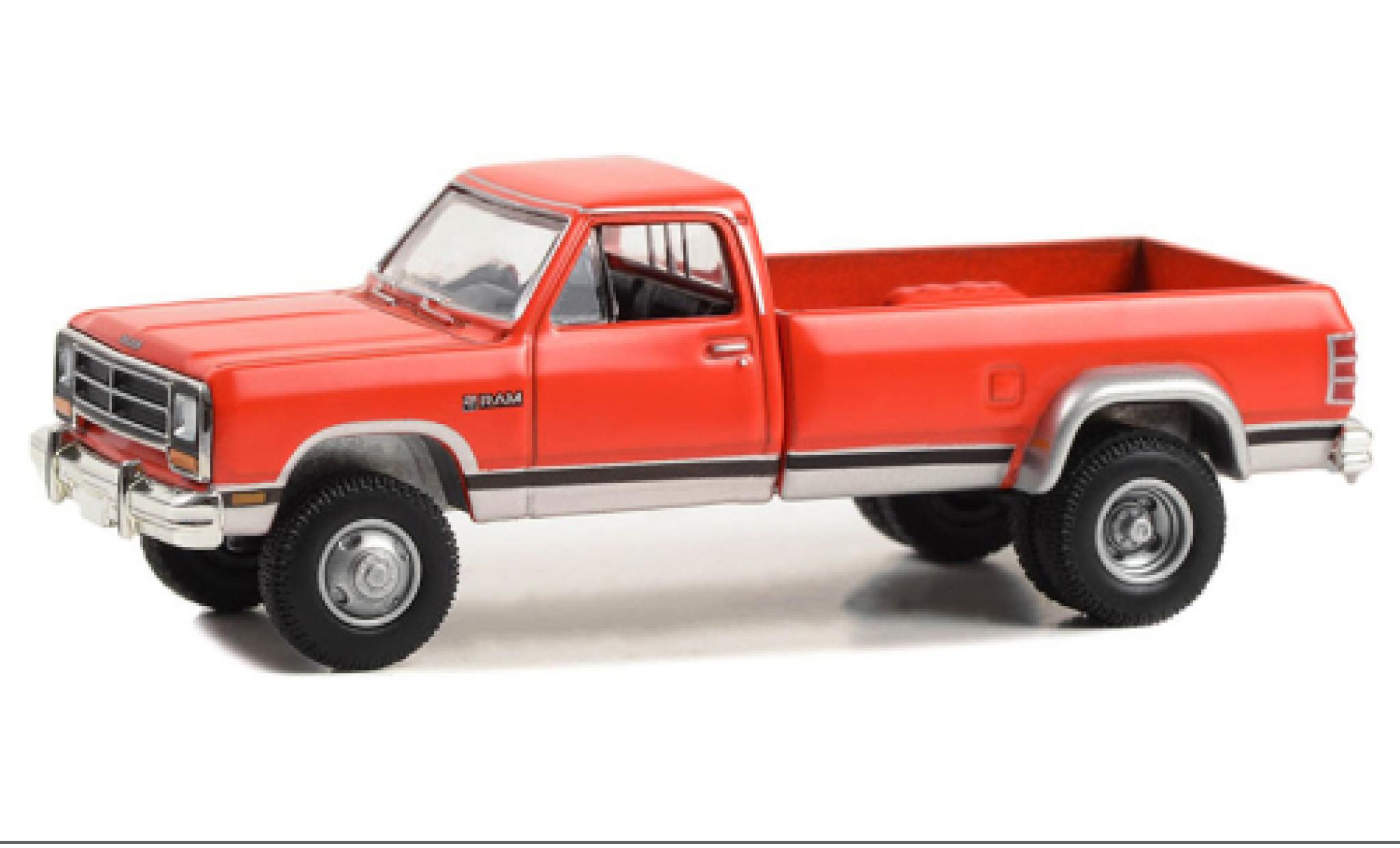 Dodge RAM 1/64 Greenlight D-350 Dually red 1989 diecast model cars