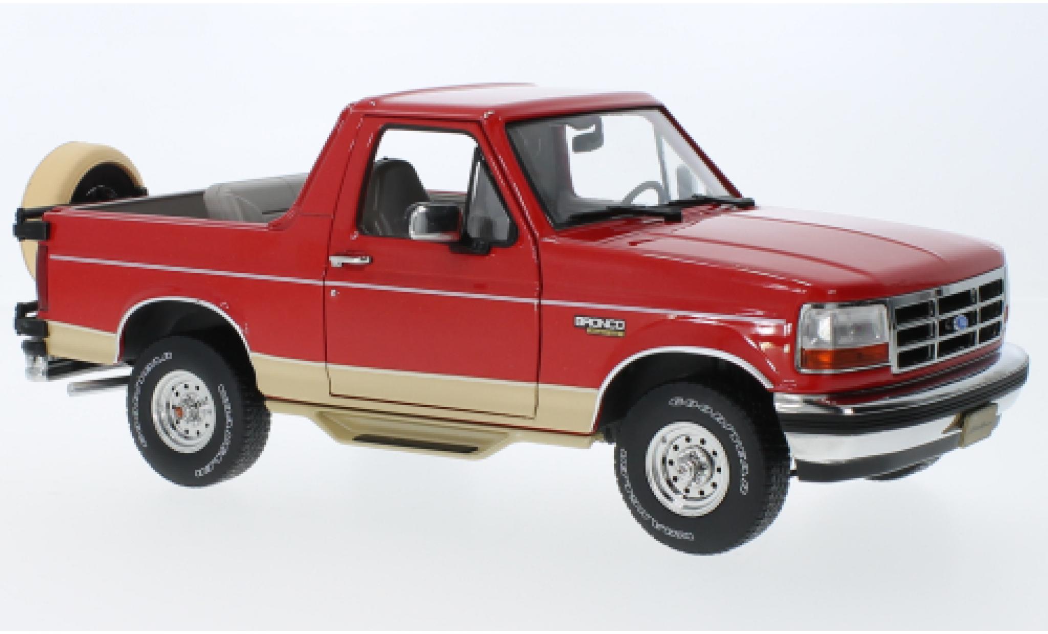 Ford Bronco 1/18 Greenlight Eddie fermier Edition metallise red/metallise beige 1994 diecast model cars