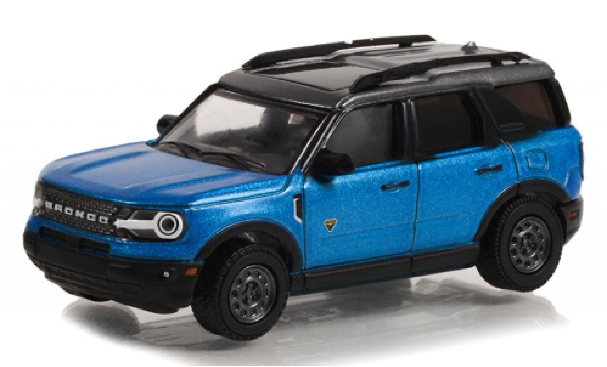 Ford Bronco 1/64 Greenlight Sport Badlands metallise blue/black 2022 diecast model cars