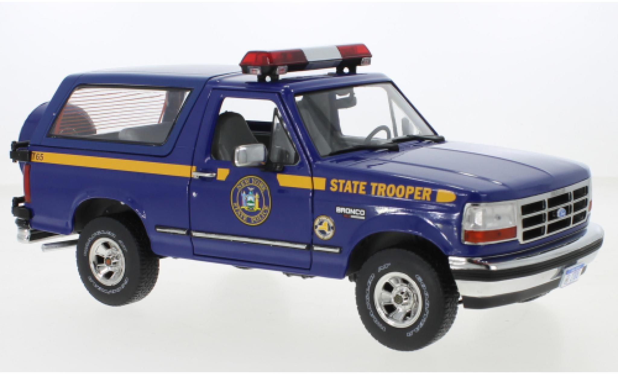 Ford Bronco 1/18 Greenlight XLT New York State Police 1996 diecast model cars