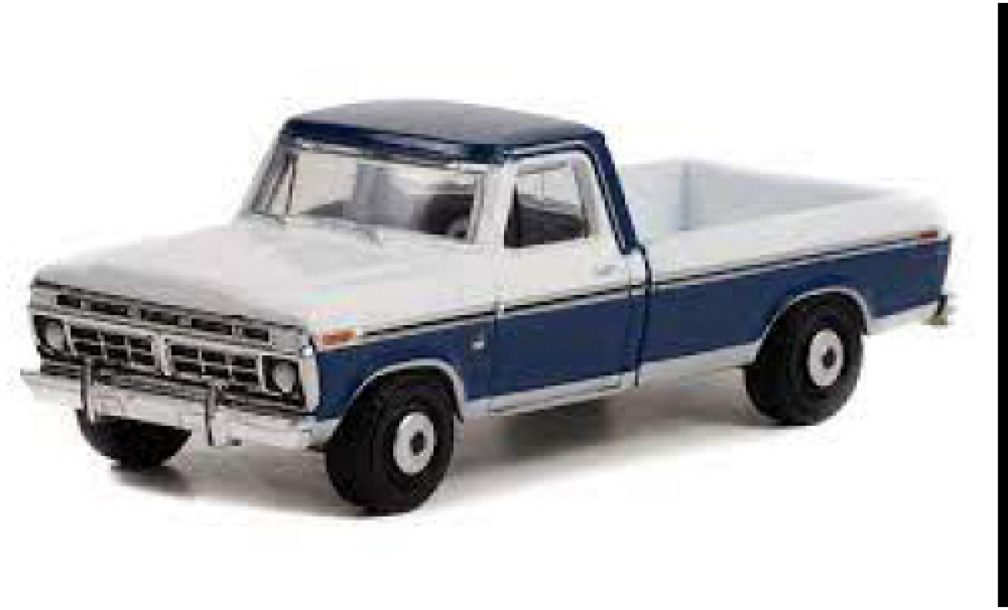 Ford F-1 1/64 Greenlight 50 Ranger XLT blue/white 1976 diecast model cars