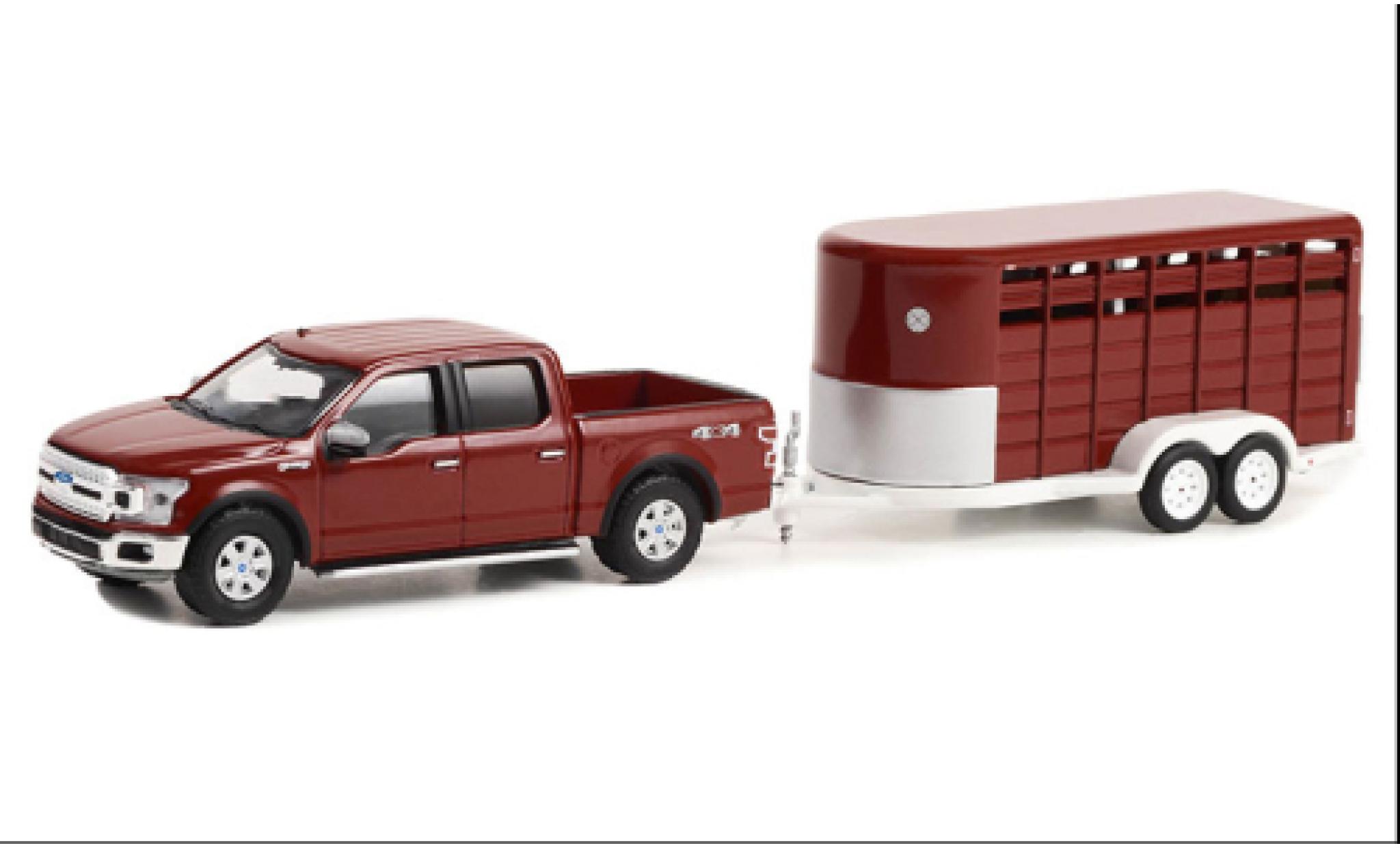Ford F-1 1/64 Greenlight 50 XLT red 2019 diecast model cars
