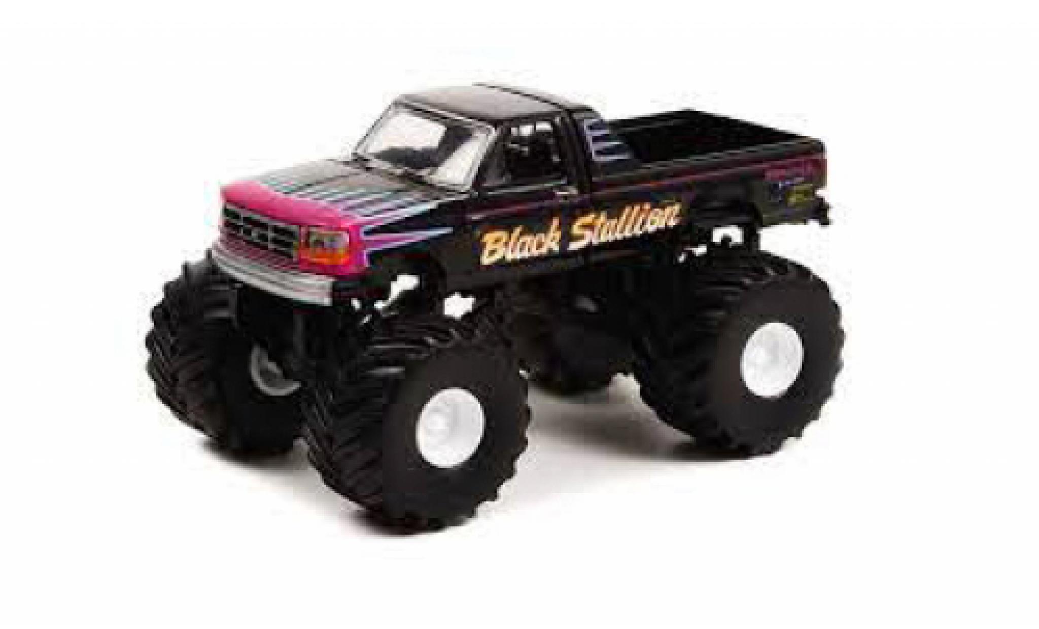 Ford F-250 1/64 Greenlight Black Stallion 1992 diecast model cars