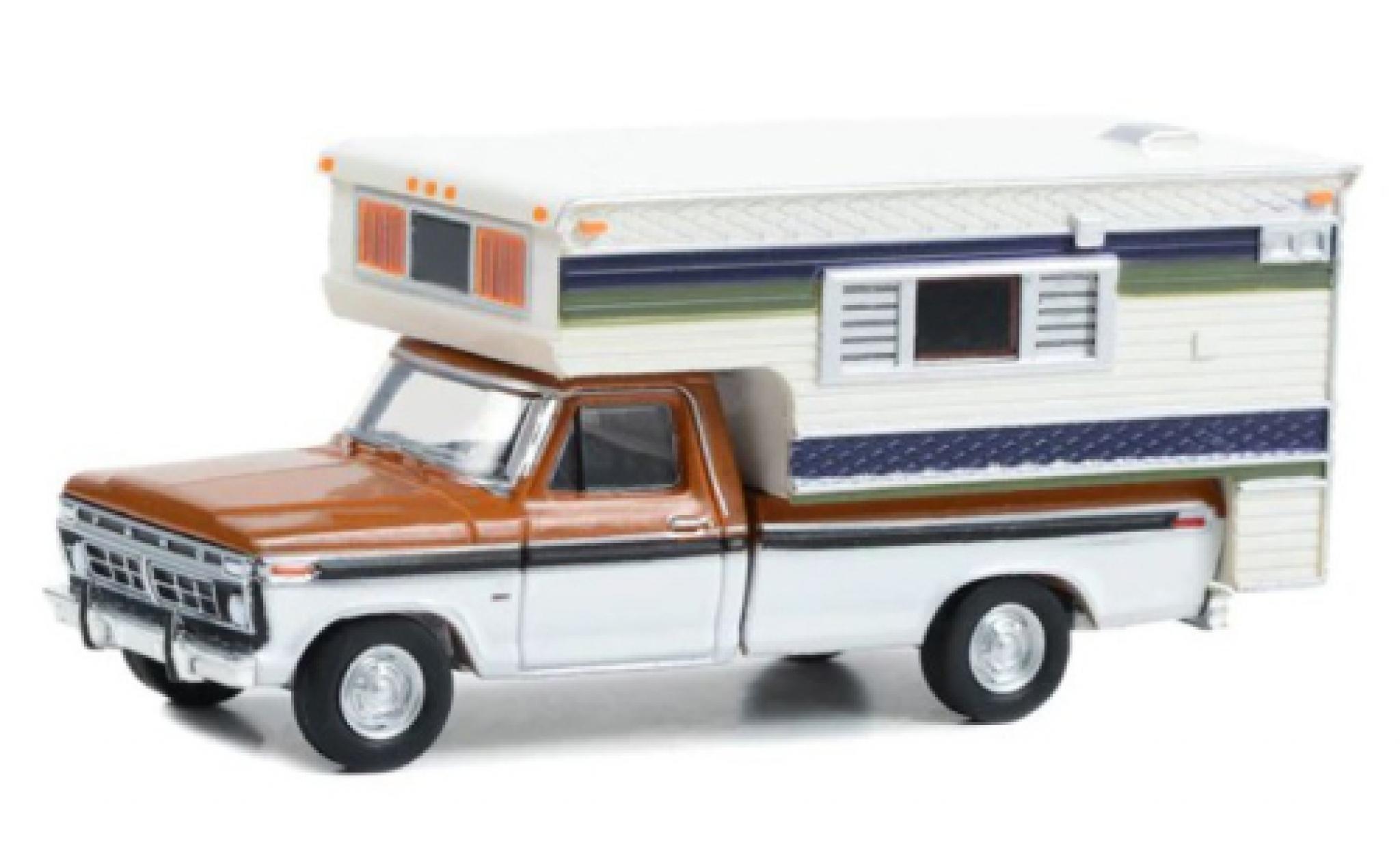Ford F-250 1/64 Greenlight le cuivre/white 1976 diecast model cars
