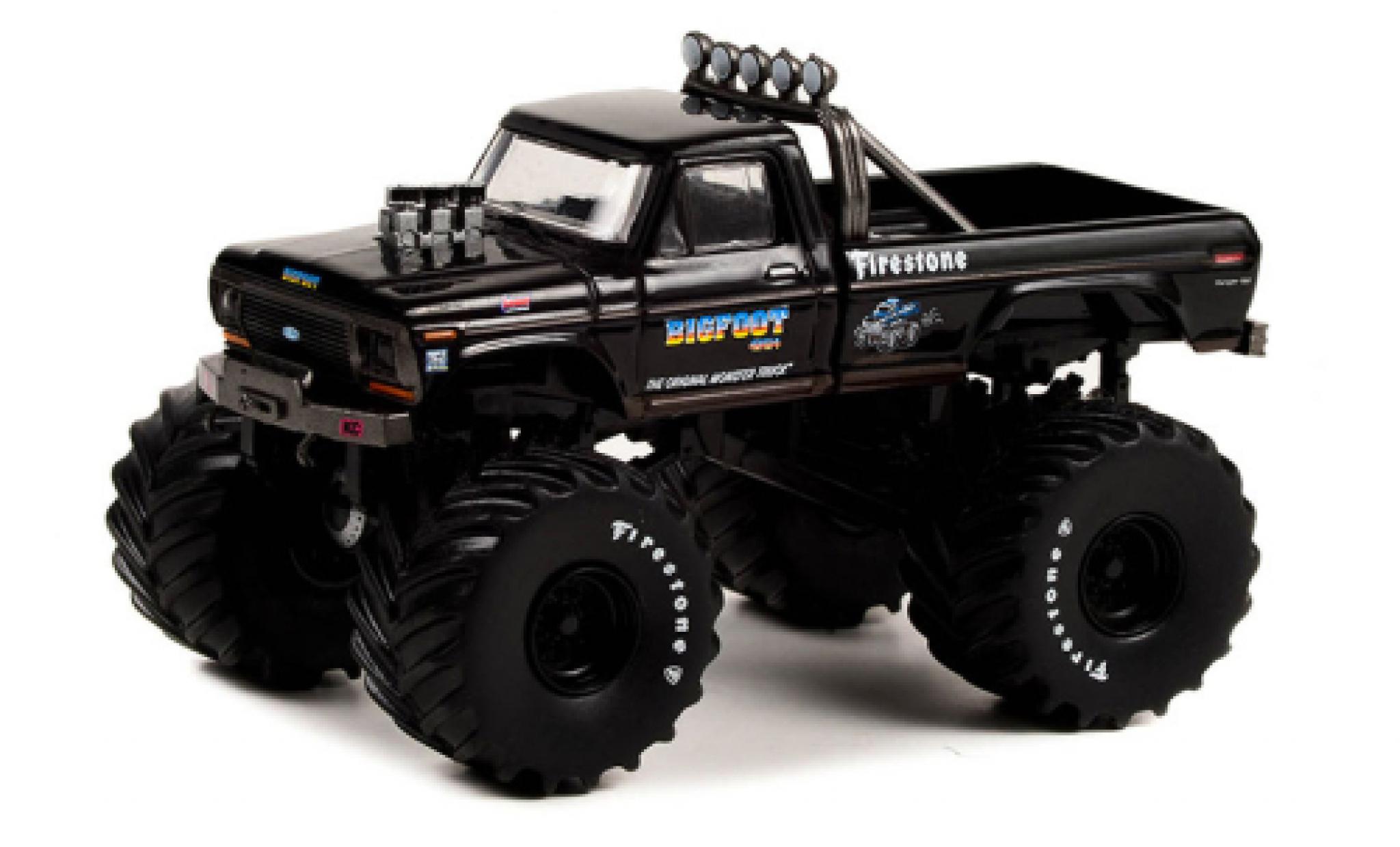 Ford F-250 1/64 Greenlight black Bigfoot 1974 diecast model cars