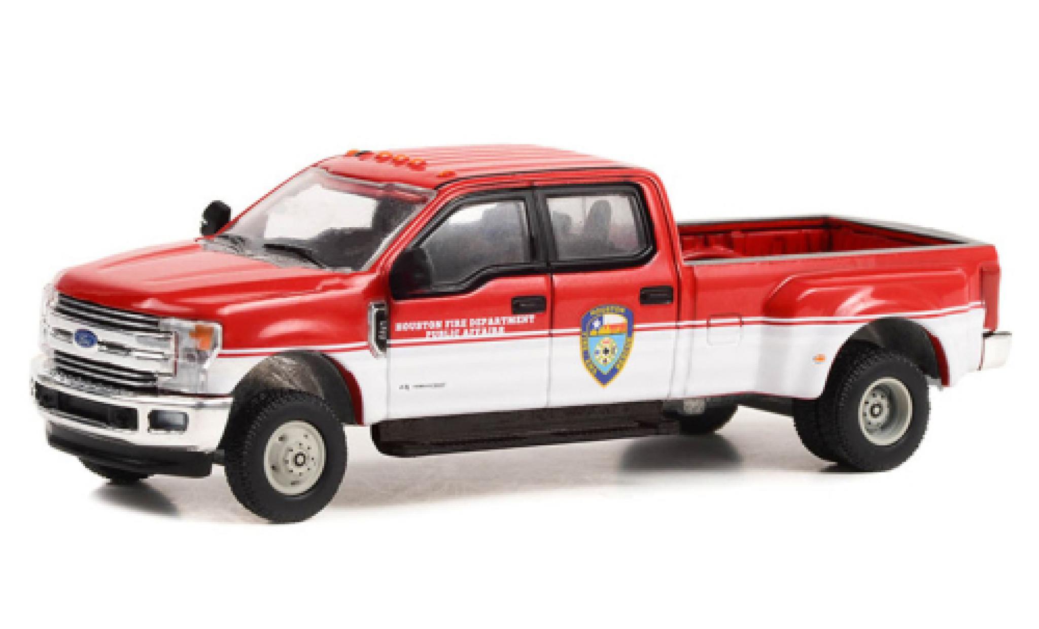 Ford F-350 1/64 Greenlight Dually Houston Fire Department 2019 diecast model cars