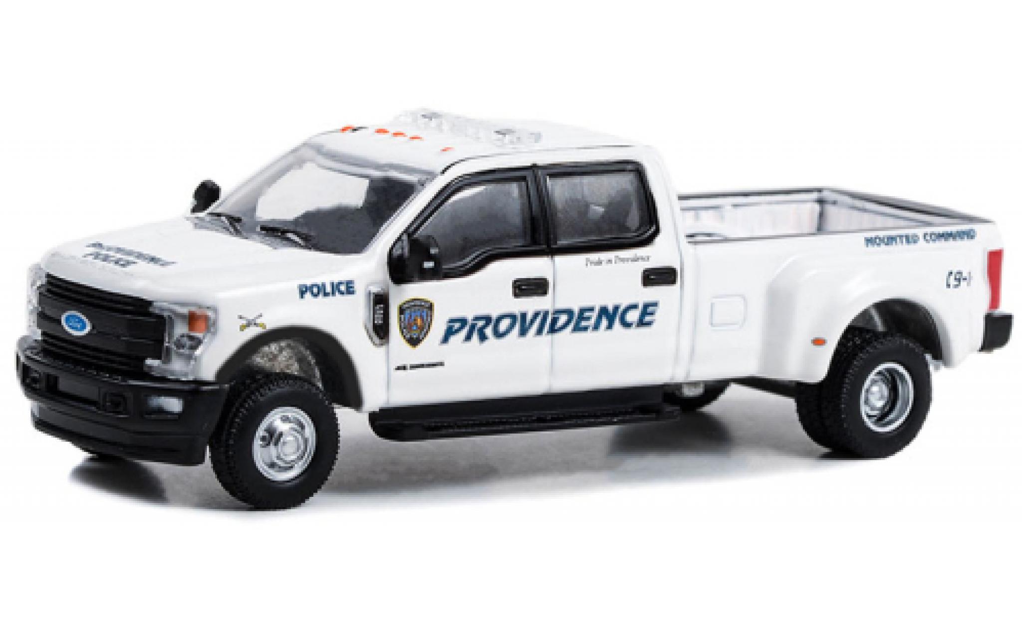 Ford F-350 1/64 Greenlight Dually Providence Police Departement Mounted Unit 2018 diecast model cars