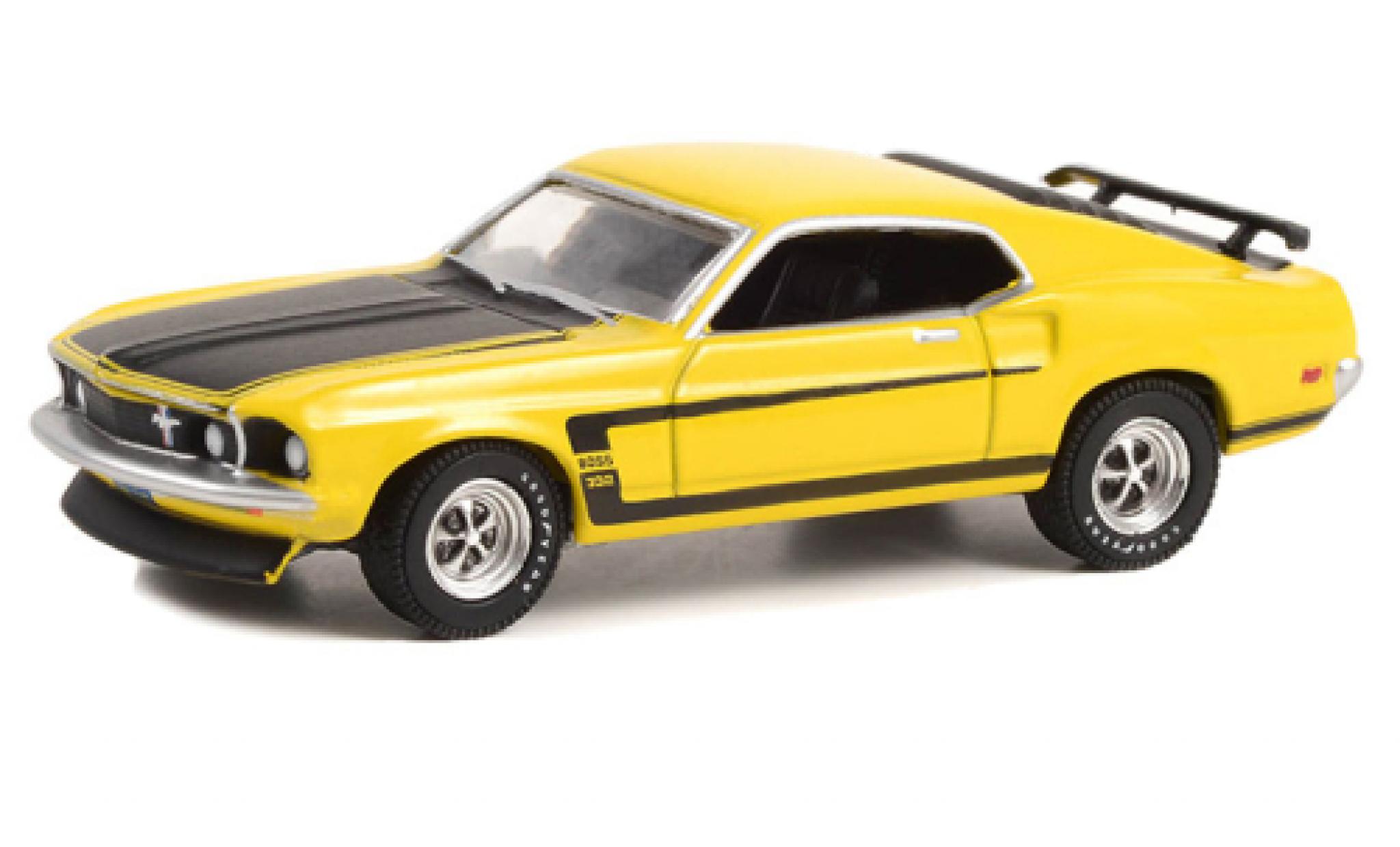 Ford Mustang 1/64 Greenlight Boss 302 yellow/black 1969 diecast model cars