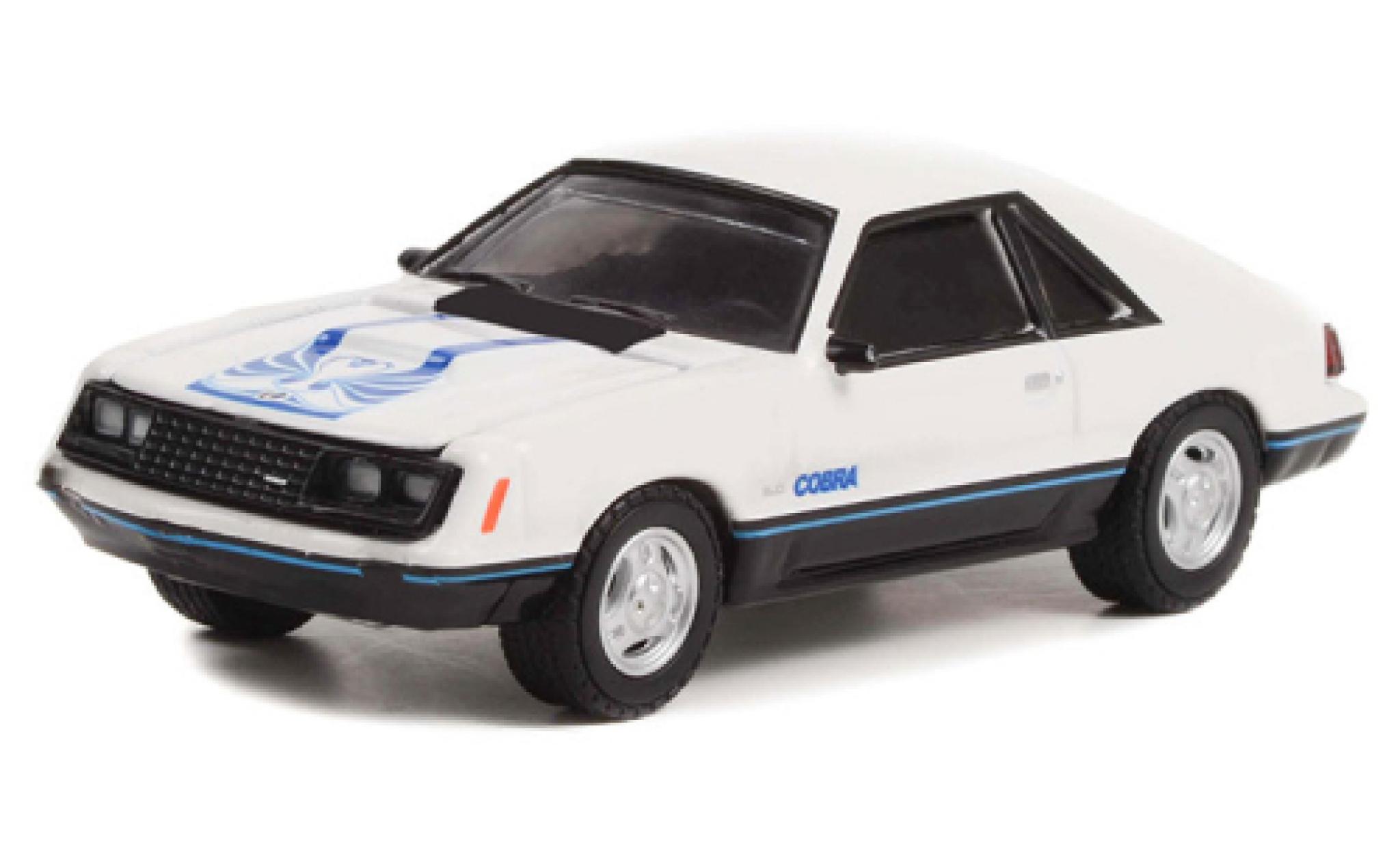 Ford Mustang 1/64 Greenlight Cobra white/D&eacute;corer 1979 diecast model cars