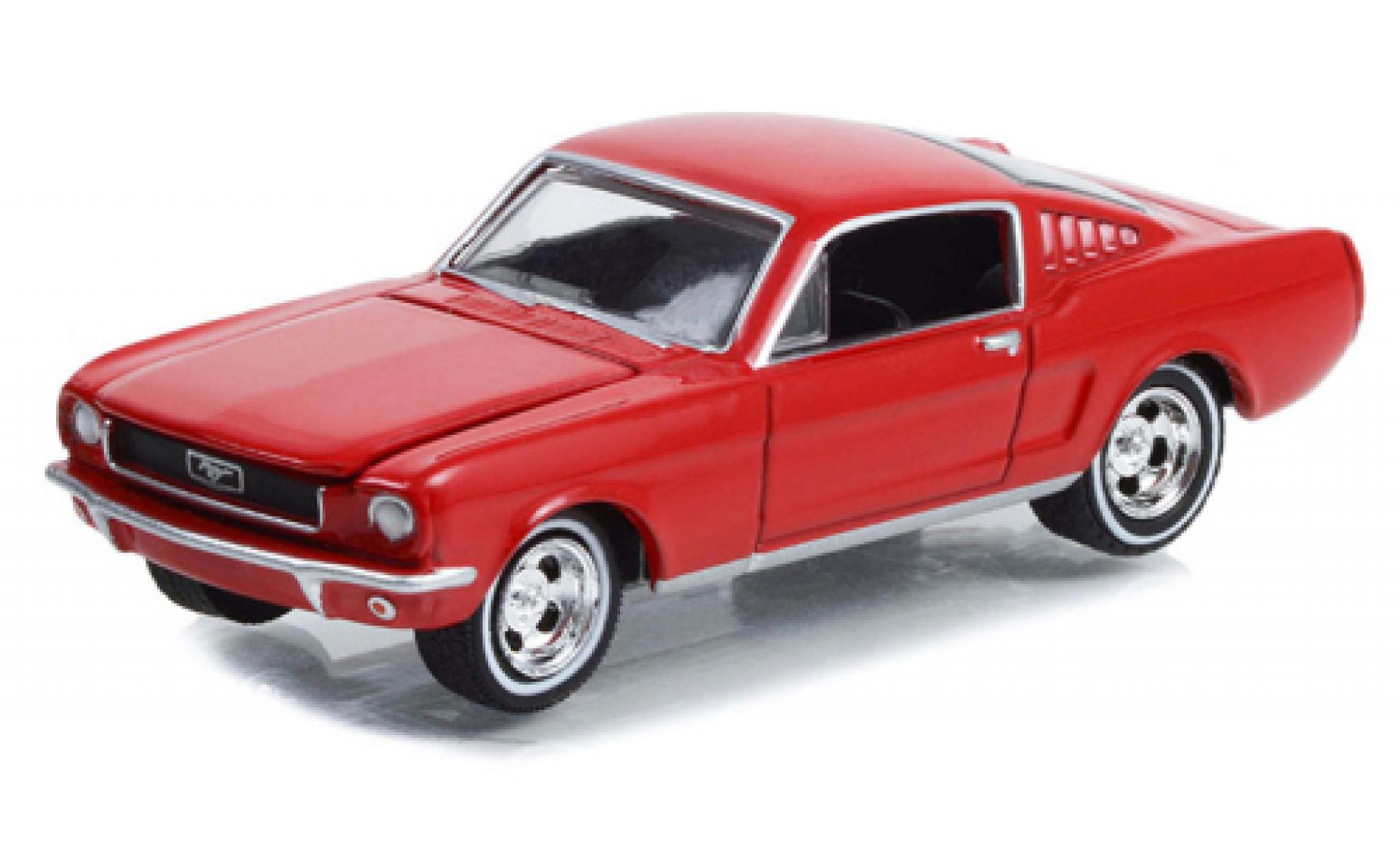 Ford Mustang 1/64 Greenlight Fastback 2+2 red Fall Guy Stuntman Association 1966 diecast model cars