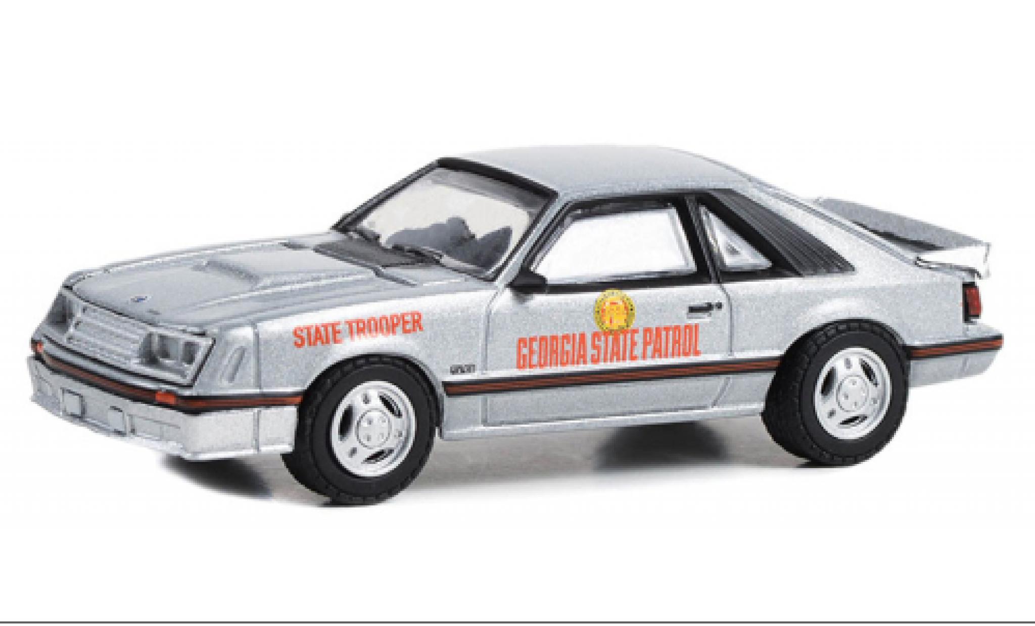 Ford Mustang 1/64 Greenlight GT Georgia State Patrol - State Trooper 1982 diecast model cars