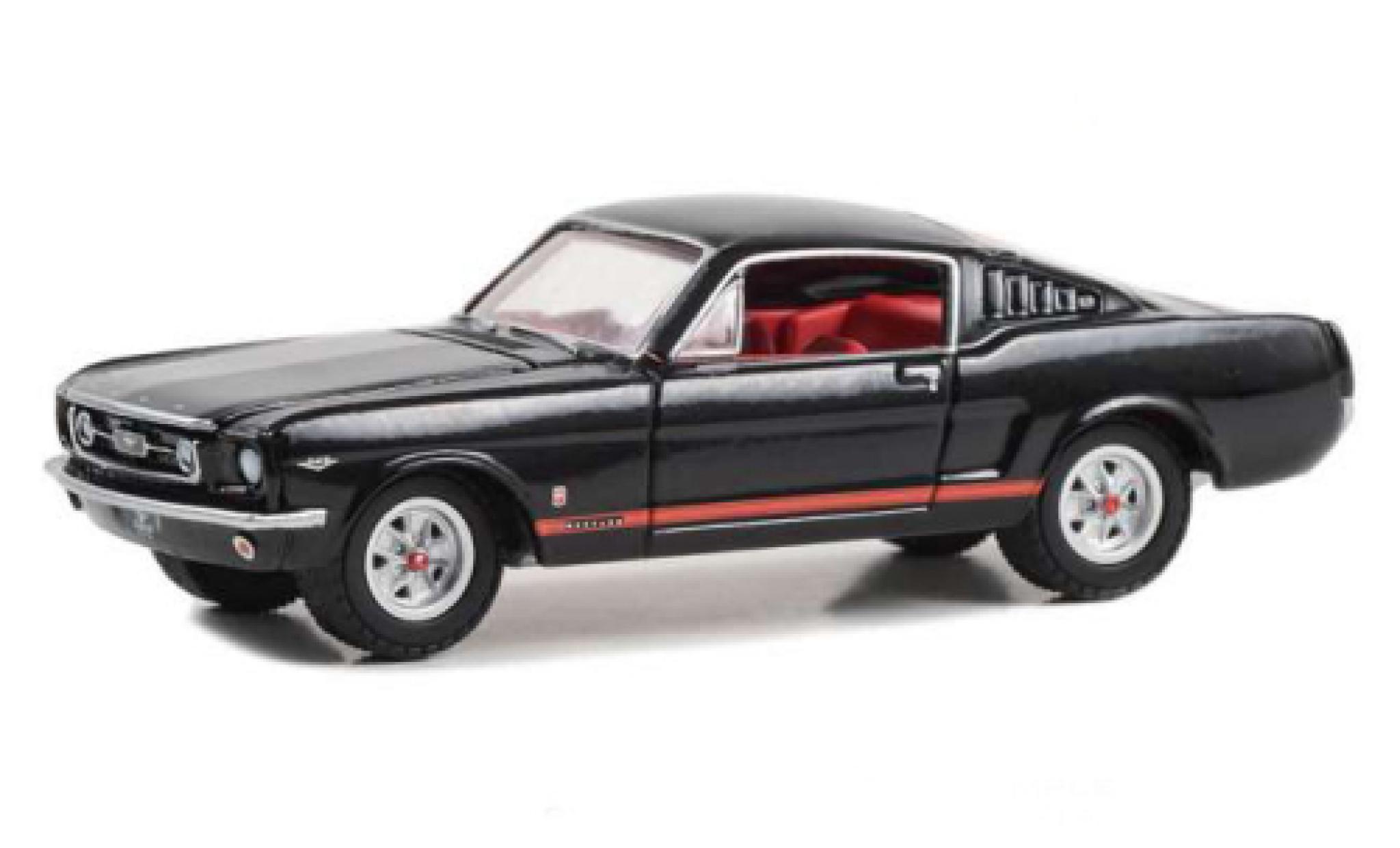 Ford Mustang 1/64 Greenlight GT black 1965 diecast model cars