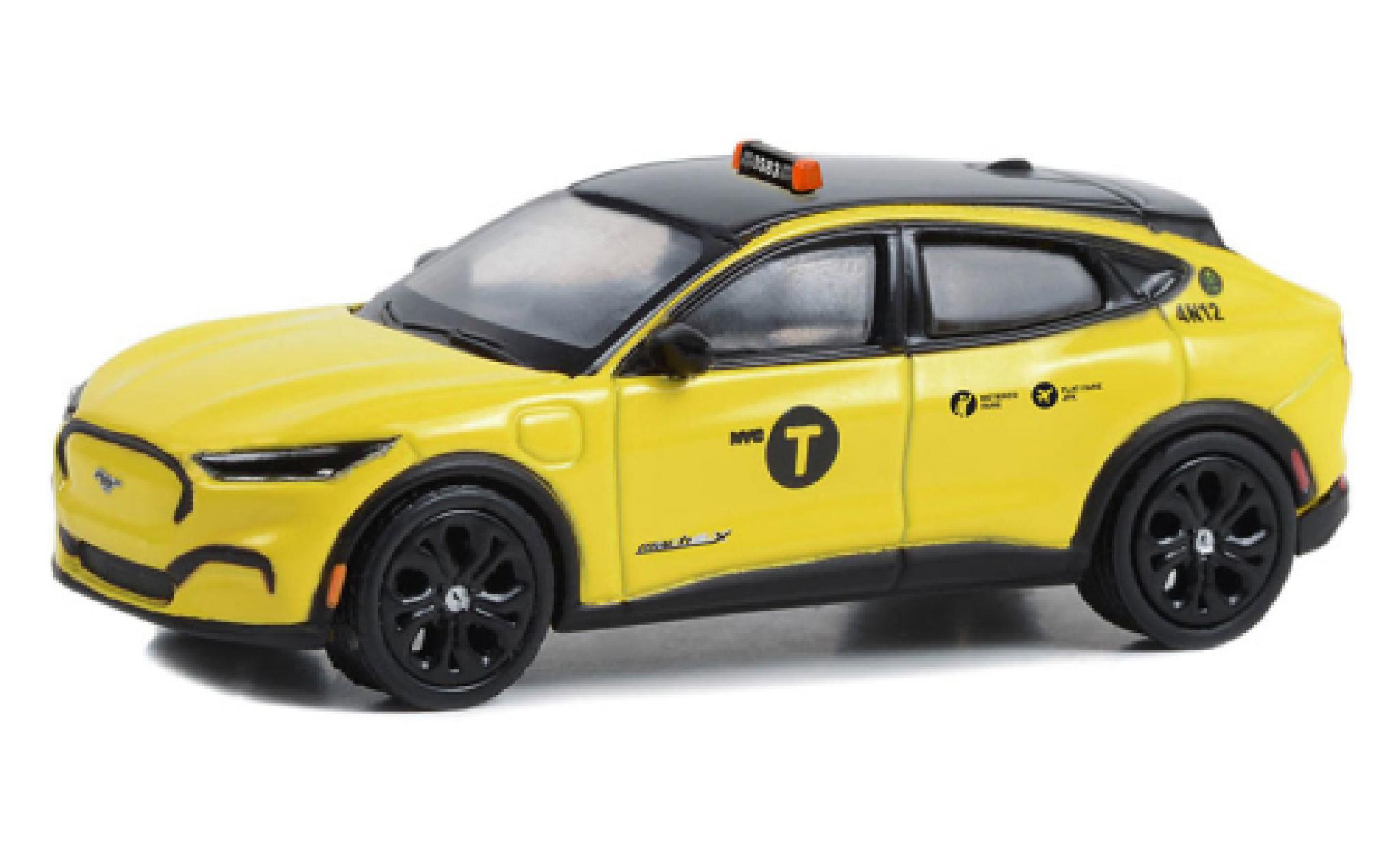 Ford Mustang 1/64 Greenlight Mach E Nouveau York Taxi 2022 diecast model cars