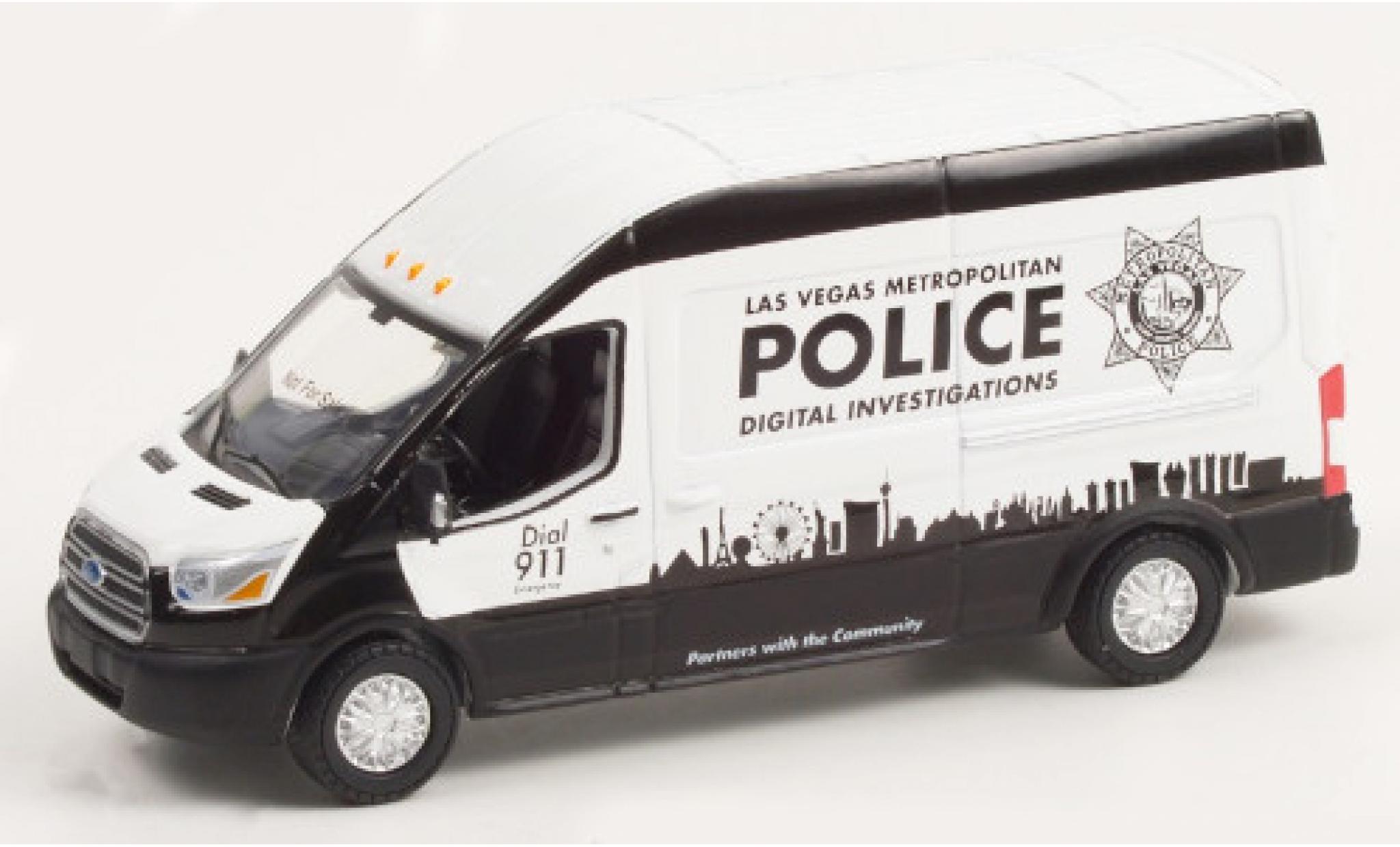 Ford Transit 1/64 Greenlight LWB HD Las Vegas Metropolitan Police 2019 diecast model cars