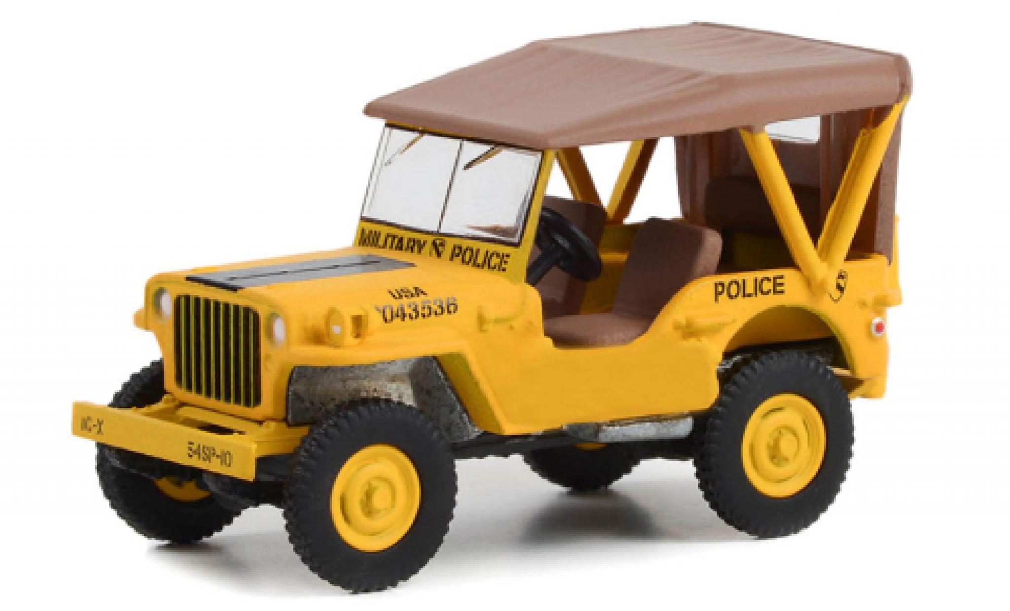 Jeep Willys 1/64 Greenlight MB U.S. Army - Military Police 1949 diecast model cars