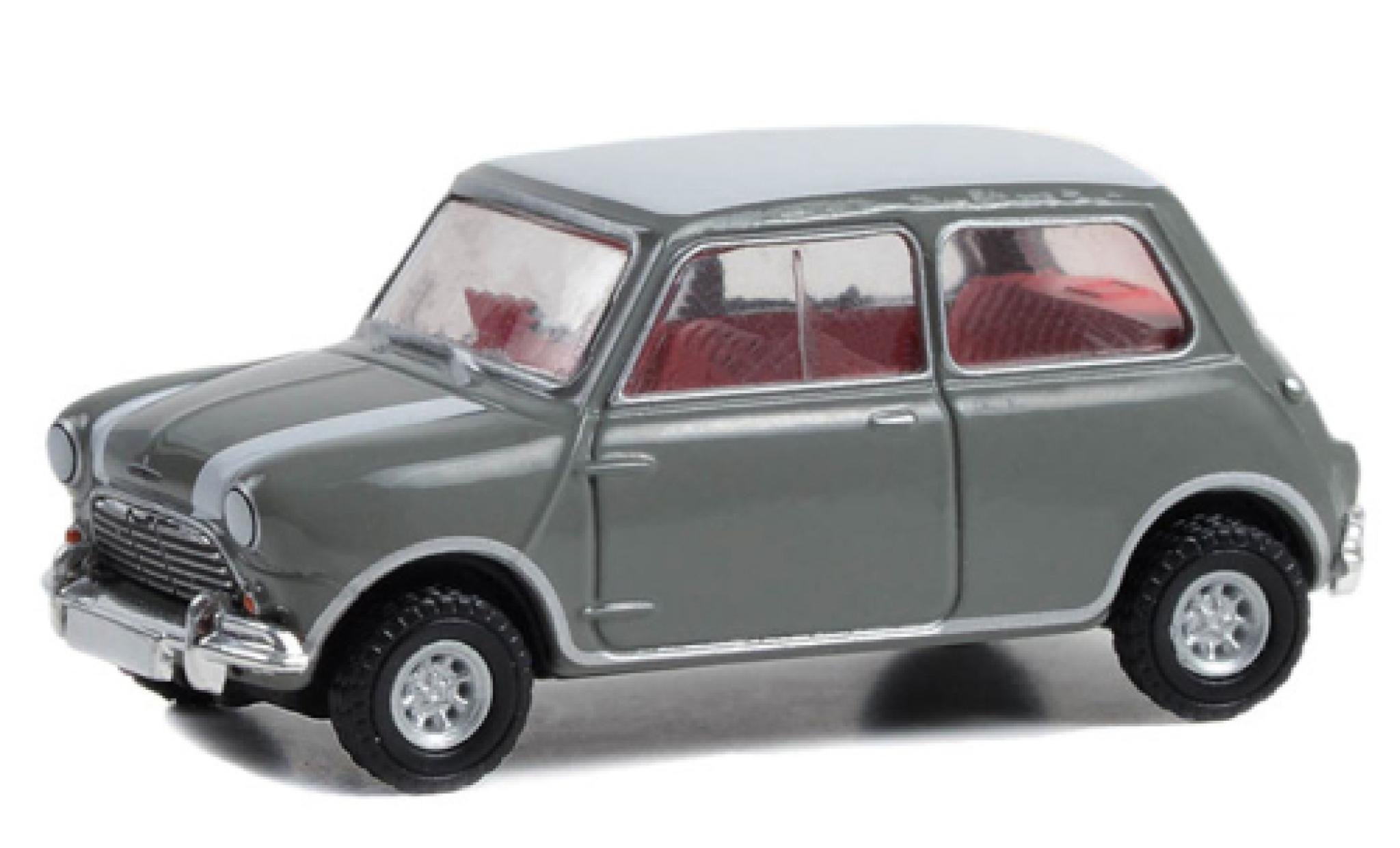 Mini Cooper 1/64 Greenlight S grey/white 1965 diecast model cars