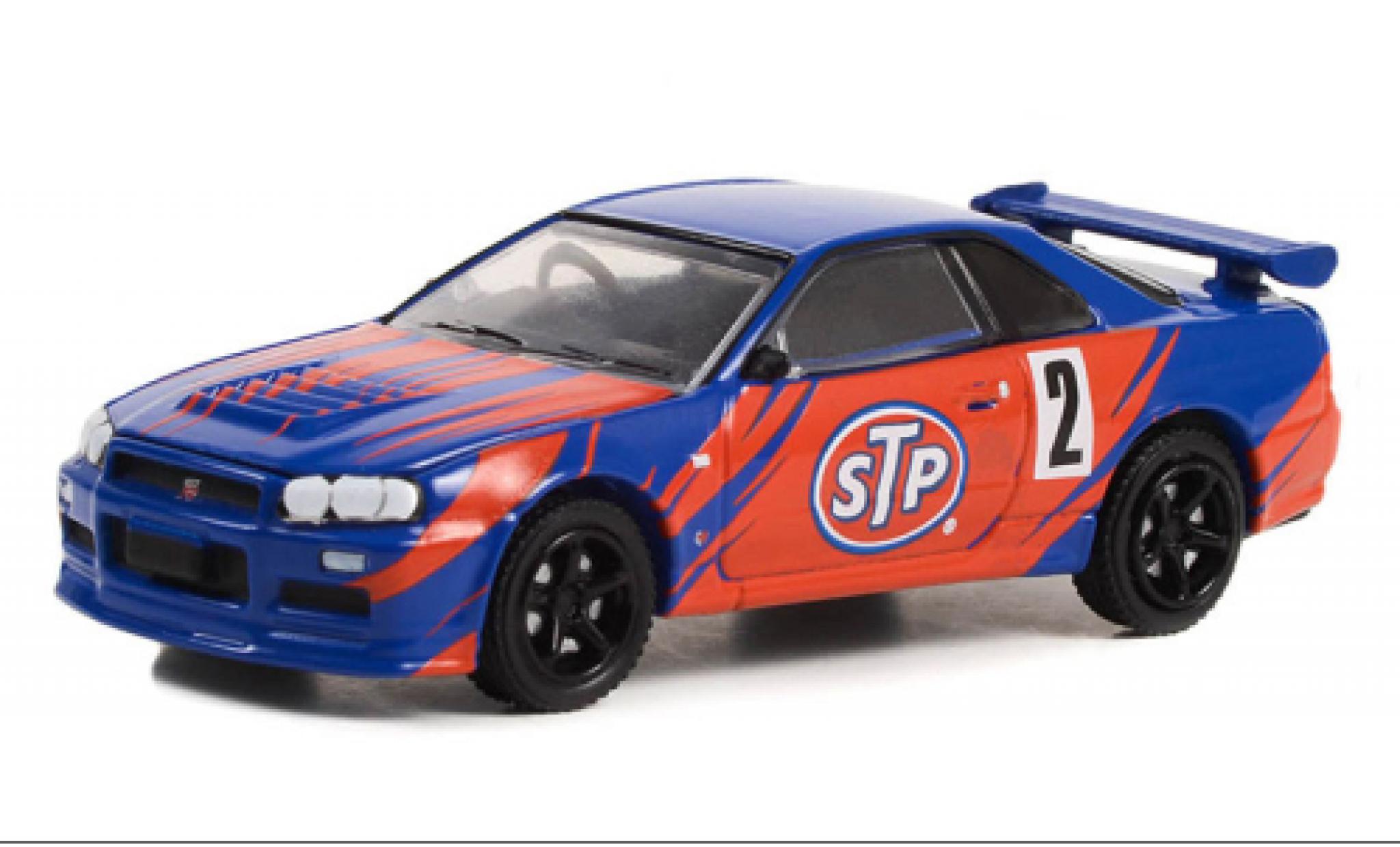 Nissan Skyline 1/64 Greenlight GT-R (R34) STP 2002 diecast model cars