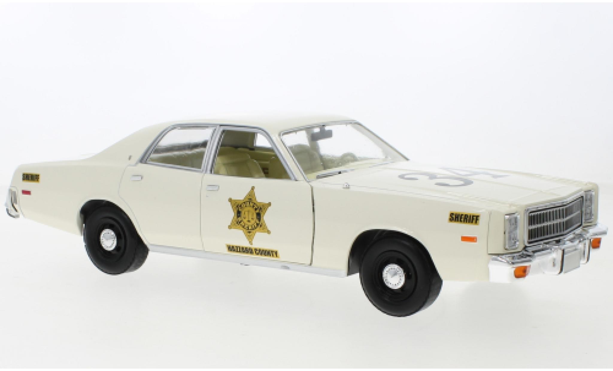 Plymouth Fury 1/18 Greenlight Riverton Sheriff 1977 diecast model cars