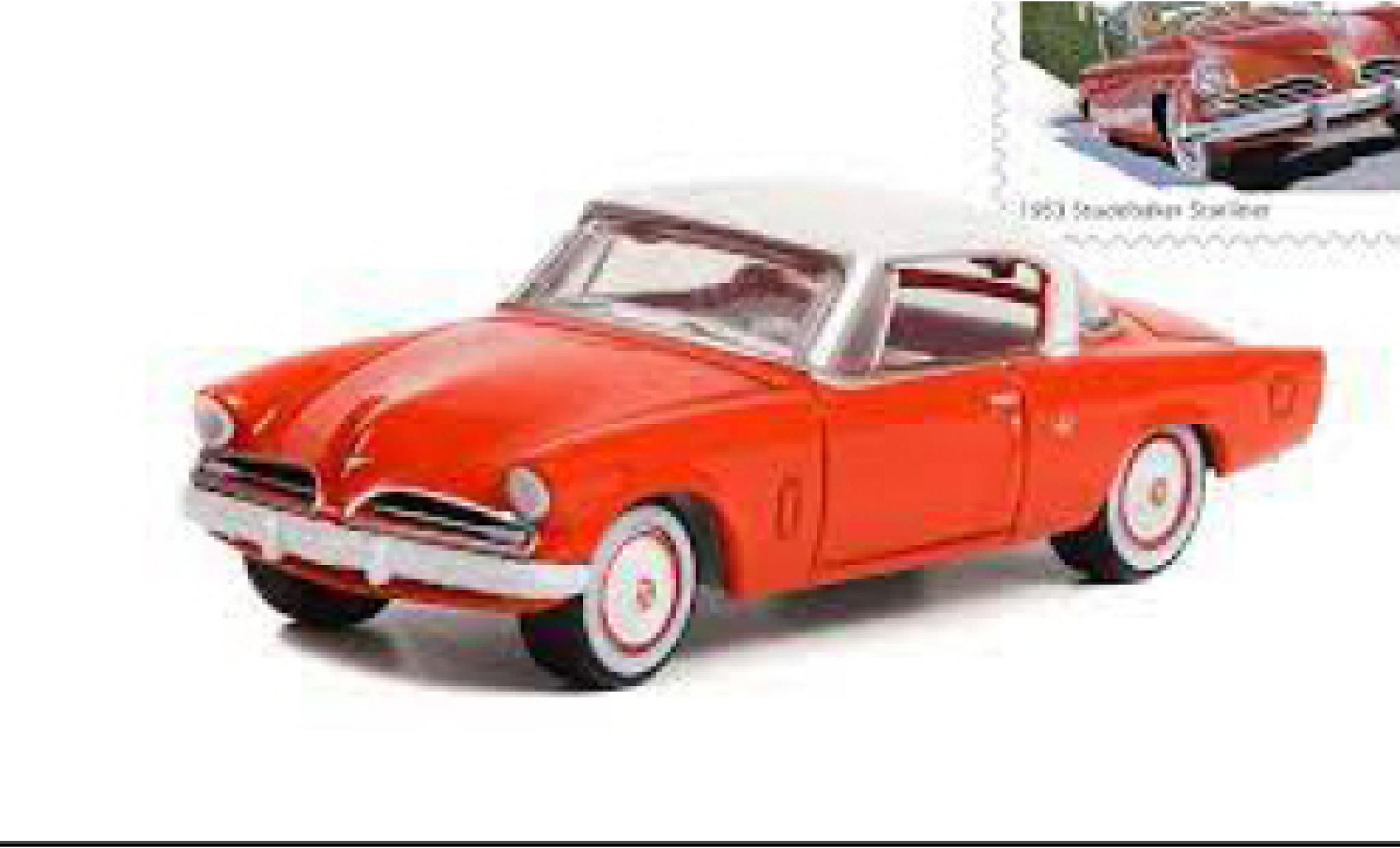 Studebaker Starliner 1/64 Greenlight red/white 1953 diecast model cars