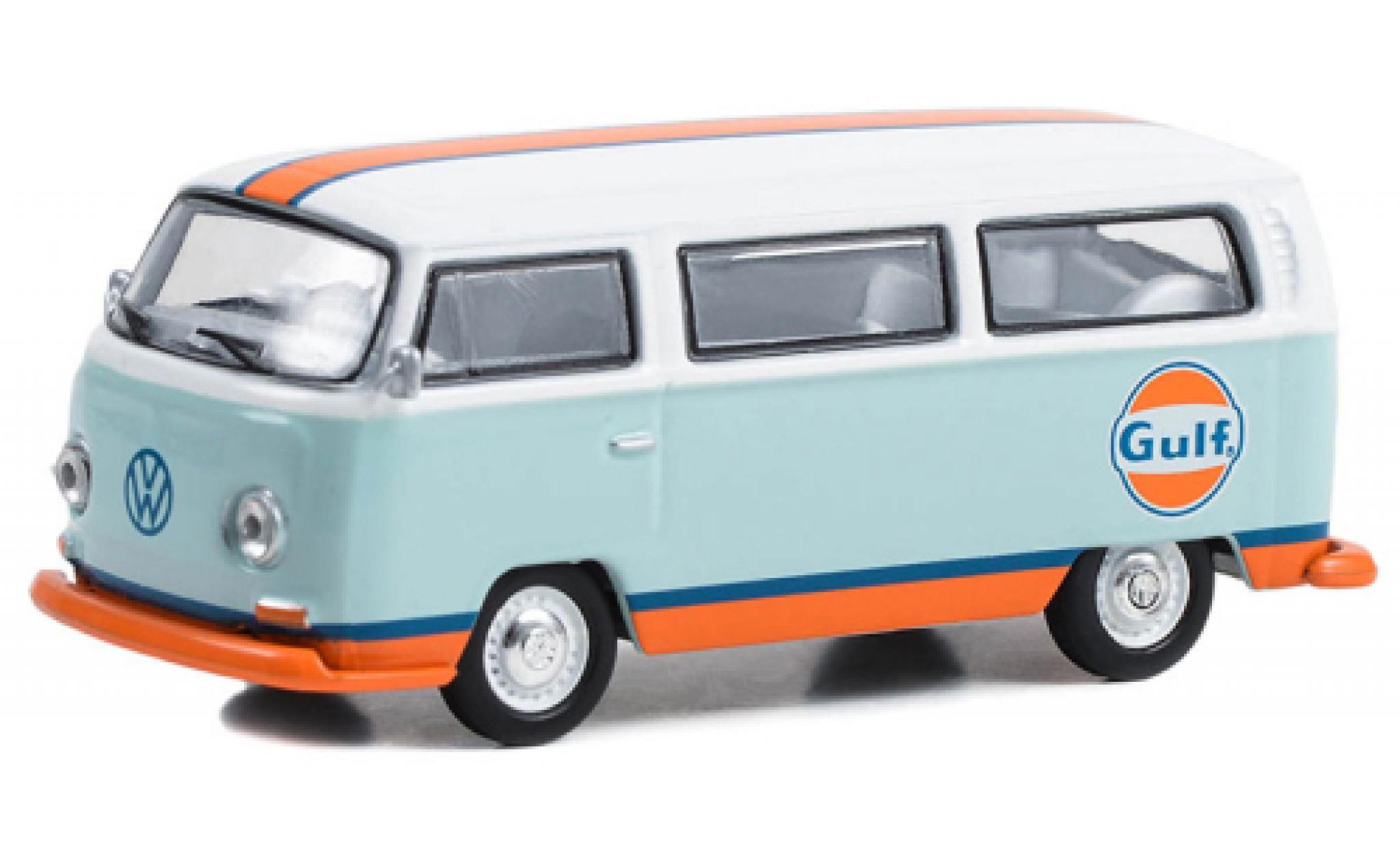 Volkswagen T2 1/64 Greenlight bus Gulf 1968 diecast model cars