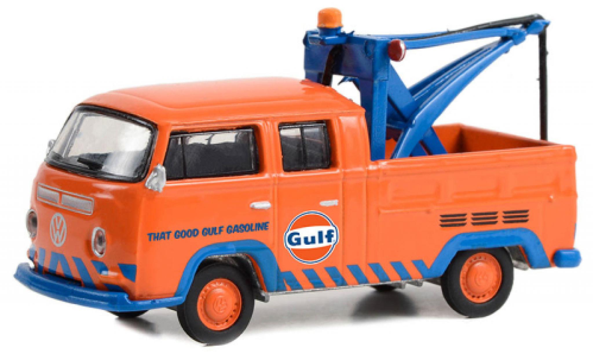 Volkswagen T2 1/64 Greenlight Doppelkabine Gulf 1970 diecast model cars