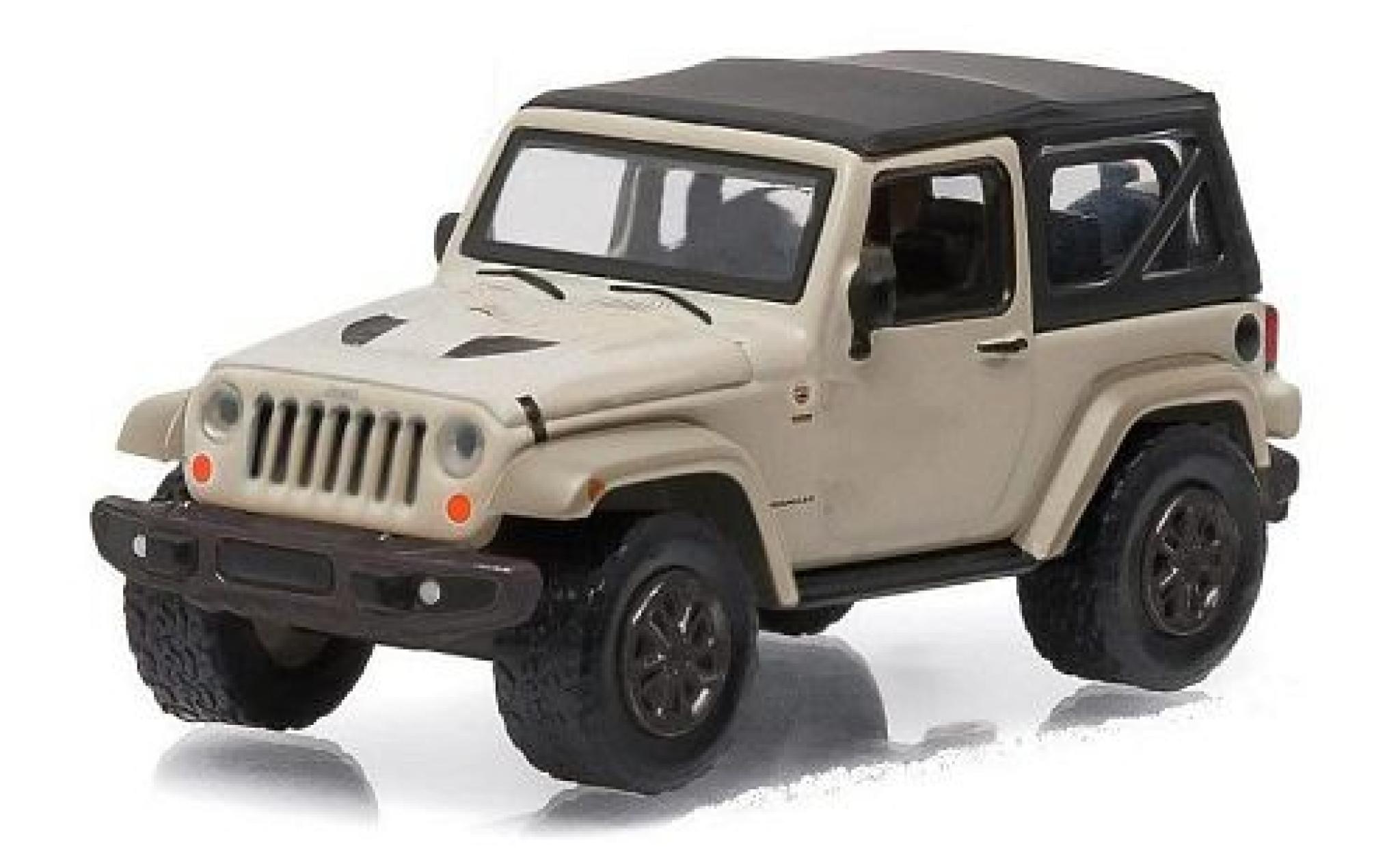 Jeep Wrangler 1/64 Greenlight 75th Anniversary white/black diecast model cars
