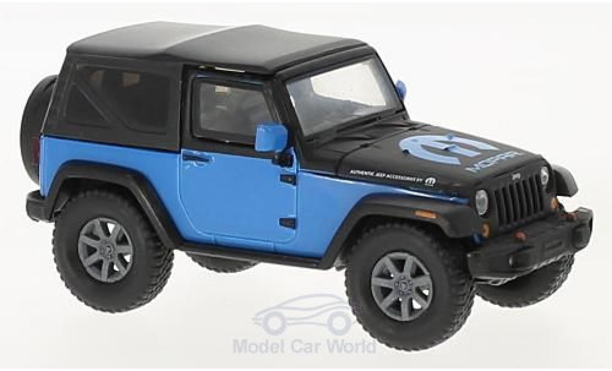 Jeep Wrangler 1/43 Greenlight blue/black MOPAR 2010 diecast model cars