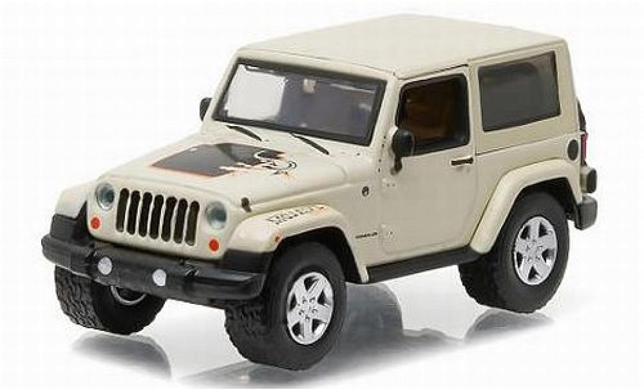Jeep Wrangler 1/64 Greenlight Mojave white/Dekor 2012 All Terrain Series 4 sans Vitrine diecast model cars