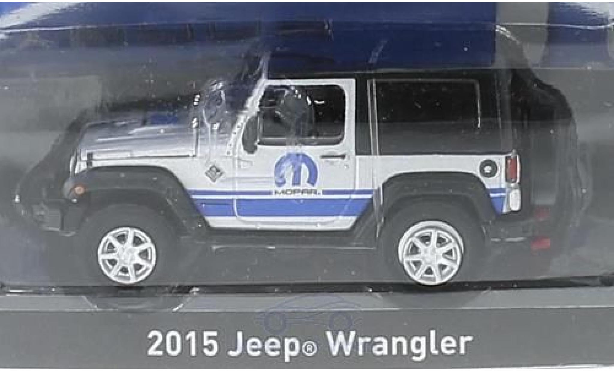Jeep Wrangler 1/64 Greenlight grey/black 2015 diecast model cars