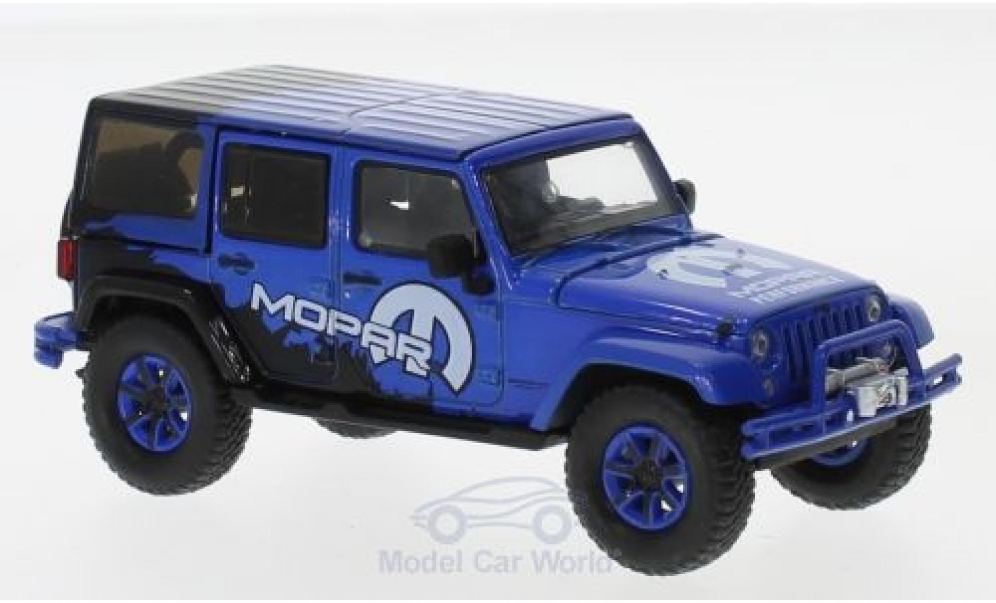 Jeep Wrangler 1/43 Greenlight Unlimited blue 2012 Mopar Off Road Edition diecast model cars