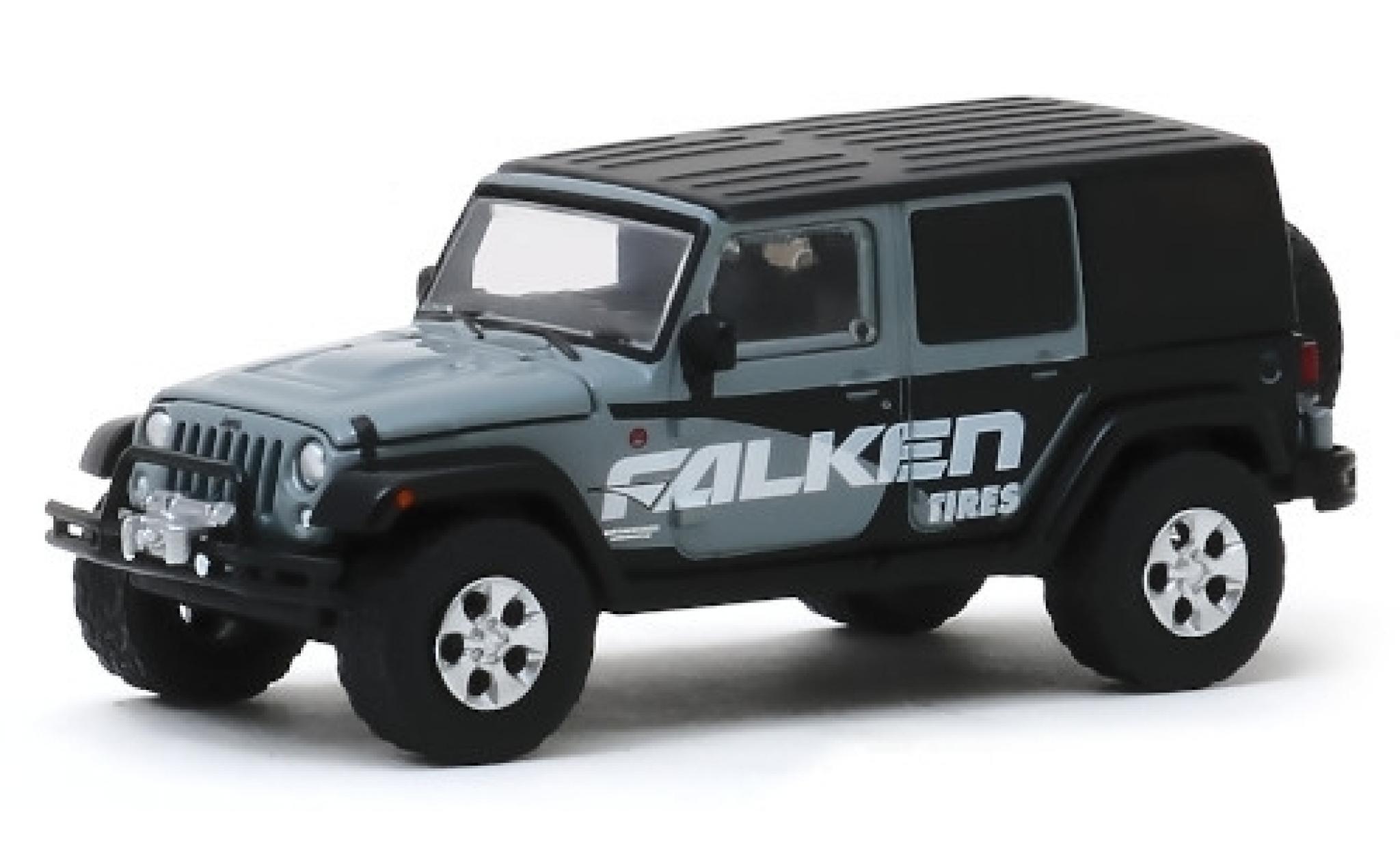 Jeep Wrangler 1/64 Greenlight Unlimited Falken Tires 2014 diecast model cars