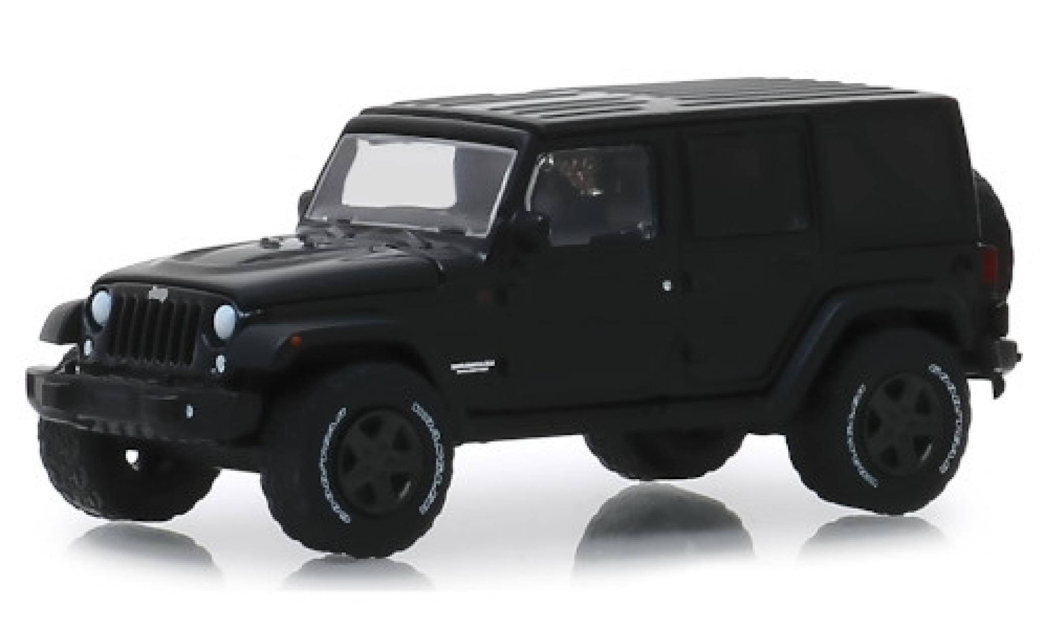 Jeep Wrangler 1/64 Greenlight Unlimited matt-black 2017 diecast model cars