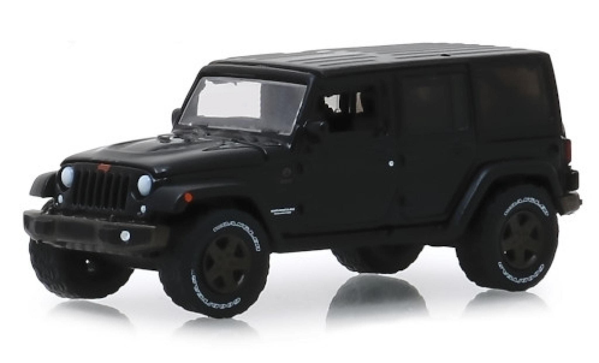 Jeep Wrangler 1/64 Greenlight Unlimited black 2016 diecast model cars
