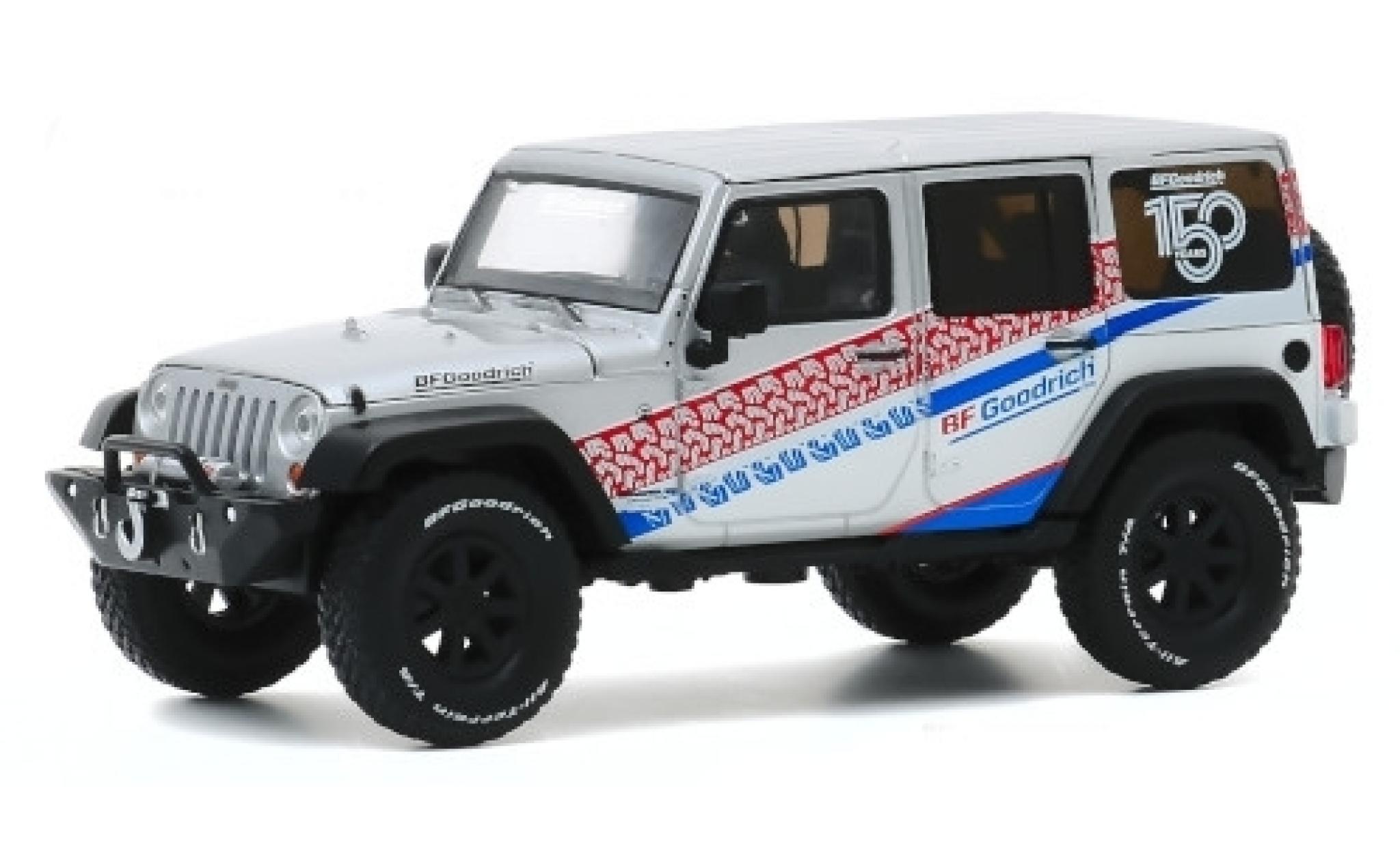 Jeep Wrangler 1/43 Greenlight Unlimited grey/Dekor 150 Years BF Goodrich 2017 diecast model cars