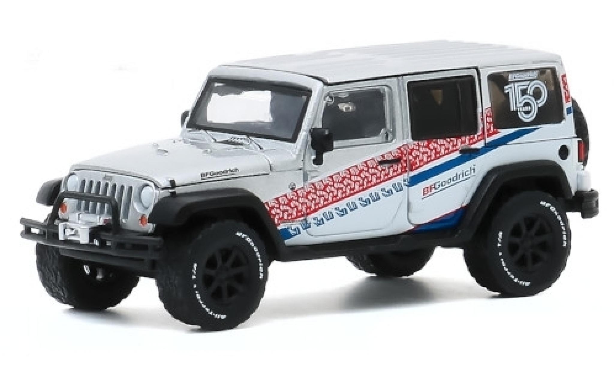 Jeep Wrangler 1/64 Greenlight Unlimited grey/Dekor 2015 150 Years BFGoodrich diecast model cars