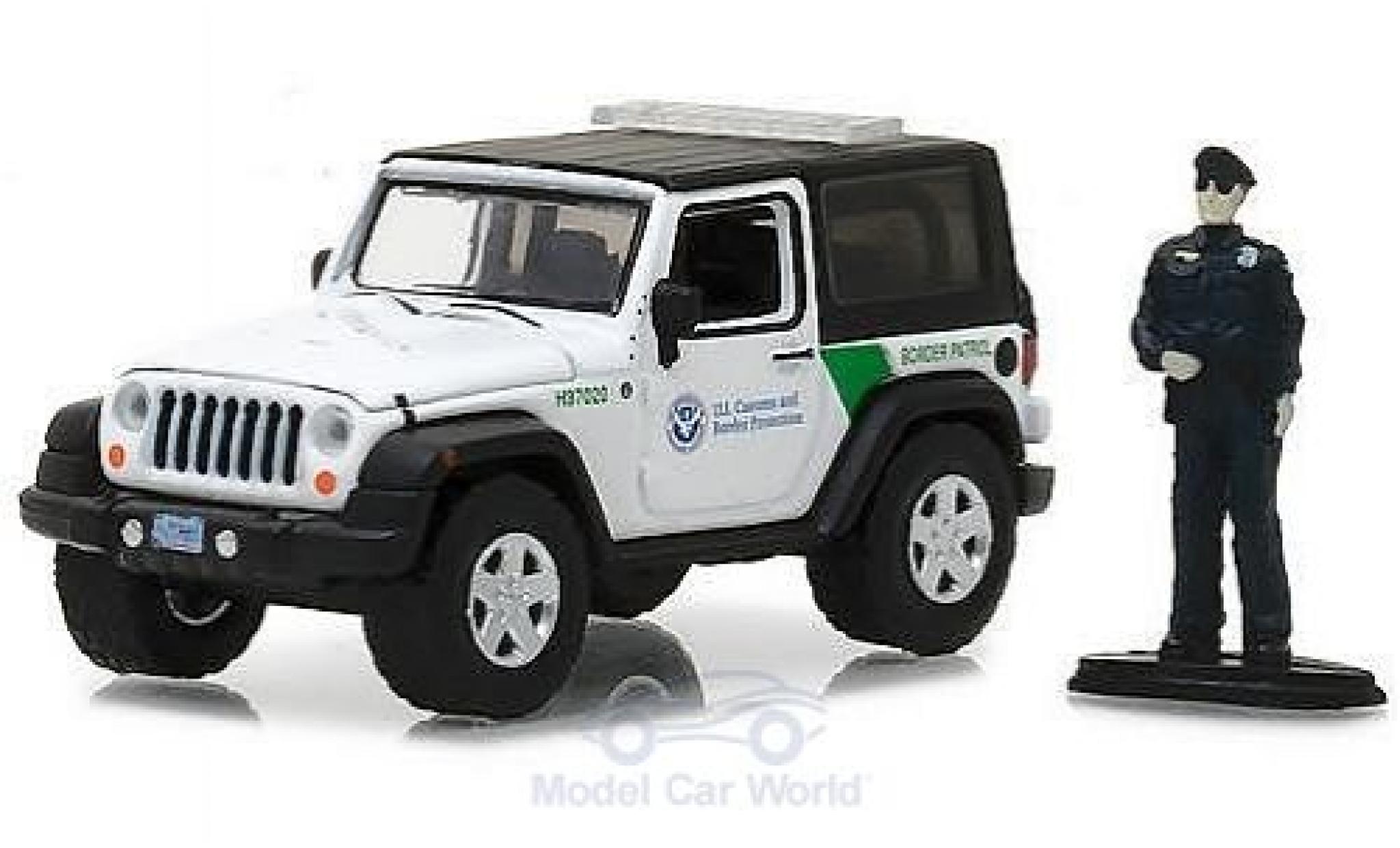 Jeep Wrangler 1/64 Greenlight US Customs & Border Predection mit Figur diecast model cars